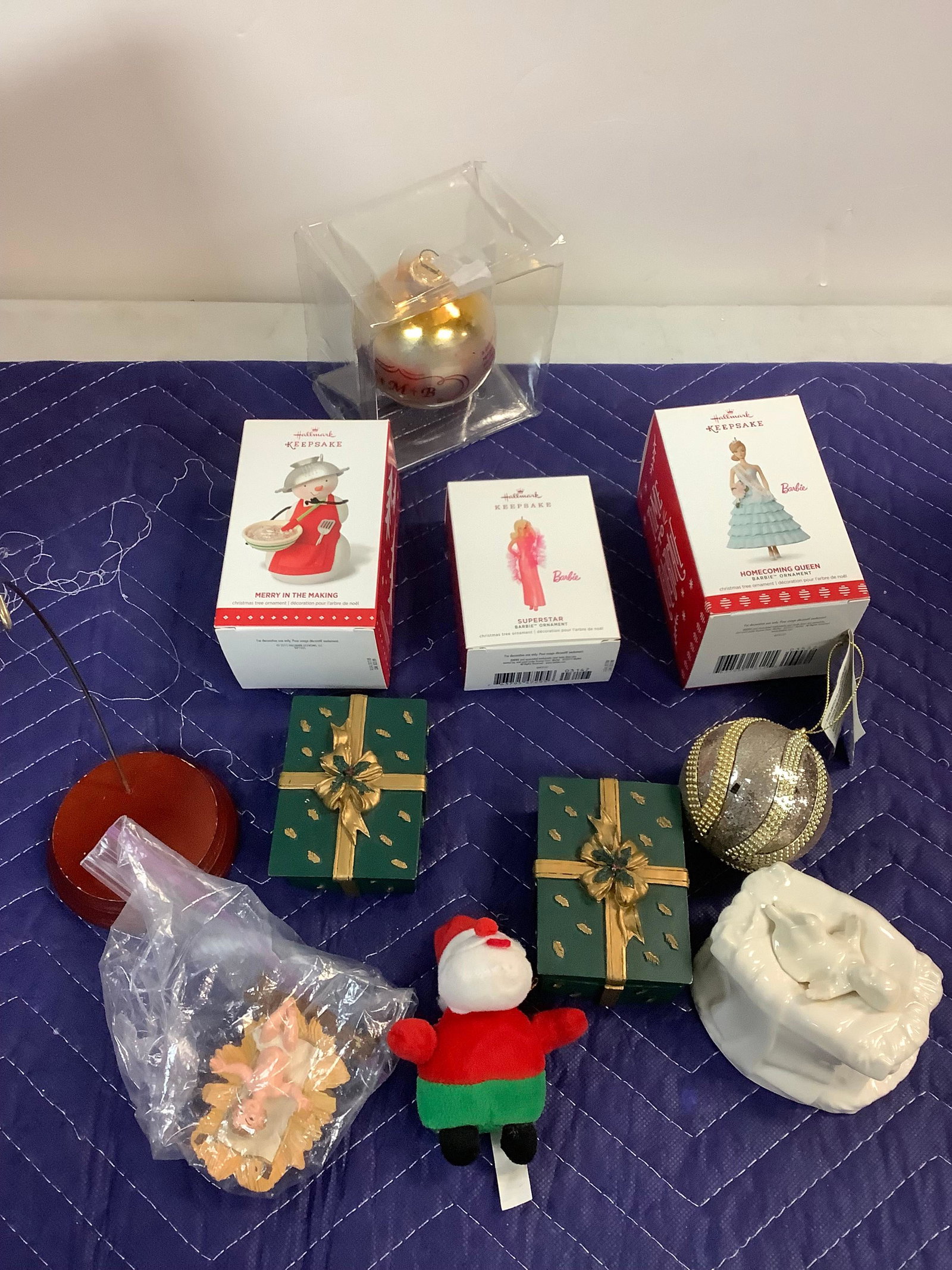 Lot of New Hallmark Ornaments, Glass Balls, Trinket Boxes and More: Lot of New Hallmark Ornaments, Glass Balls, Trinket Boxes and More