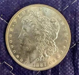 1887 Uncirculated 1 Dollar Coin (1 of 1)