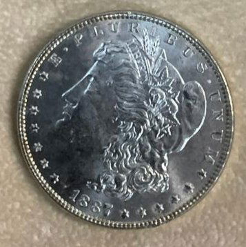 1887 Uncirculated 1 Dollar Coin (1 of 1)