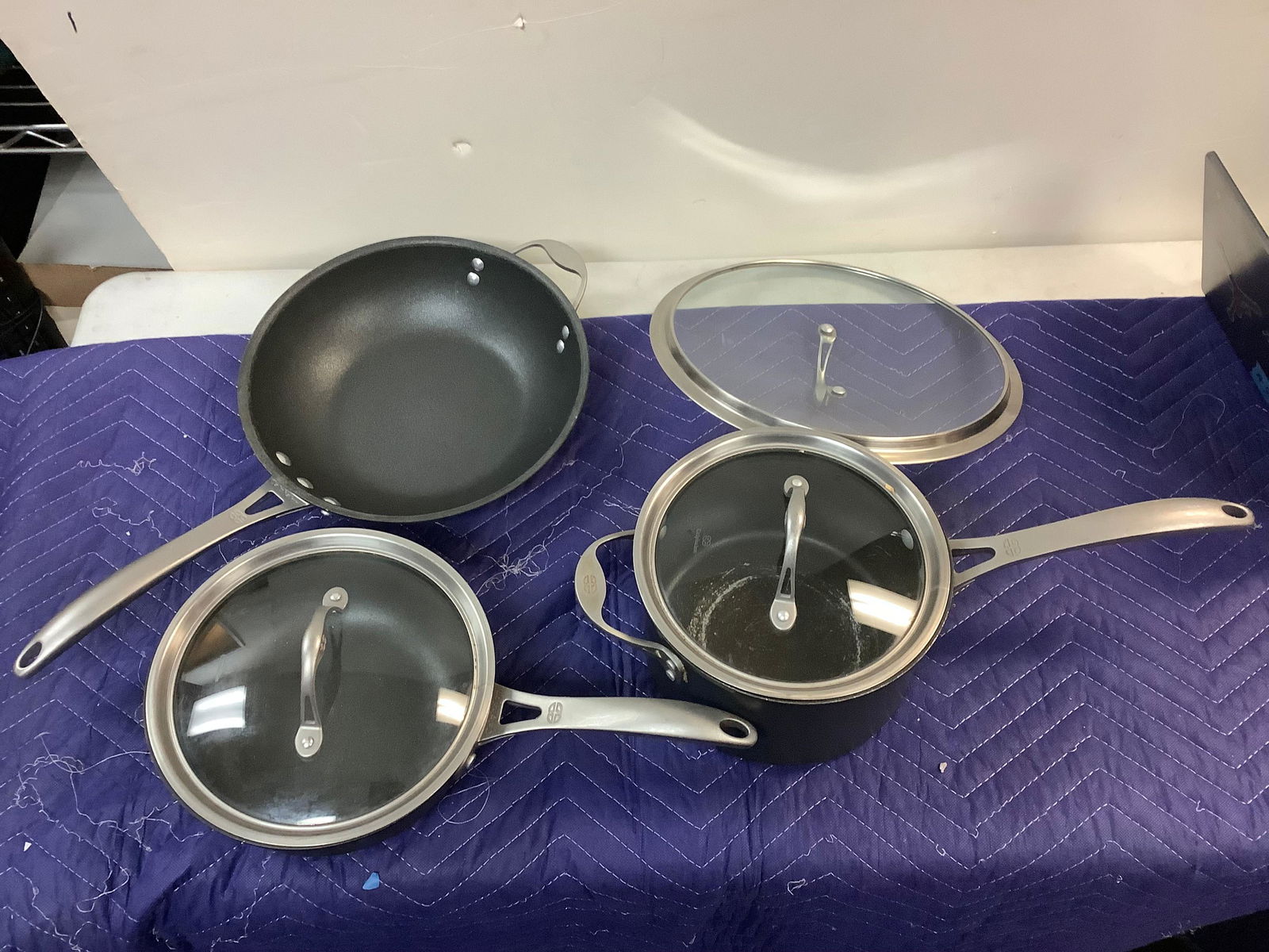 Lot of Calphalon Pots & Pans with Glass Lids (1 of 1)