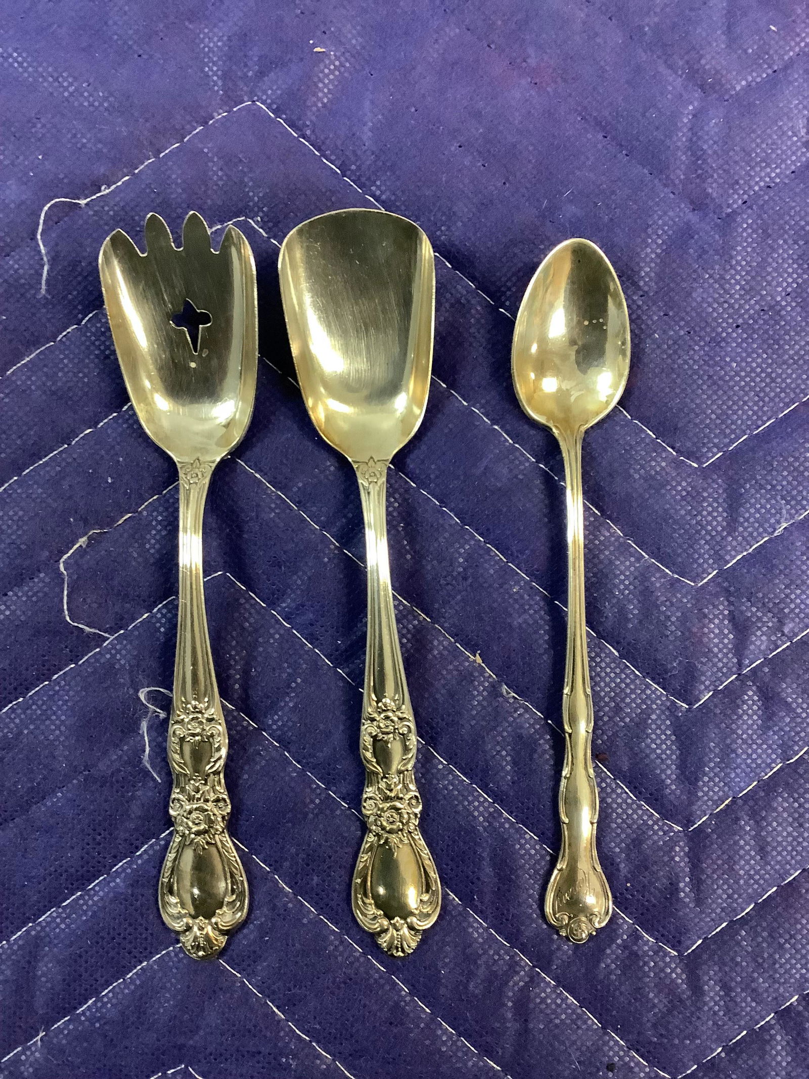Lot of 2 Rogers Bros Fork & Spoon and Rondo Gorham Sterling Spoon (1 of 1)