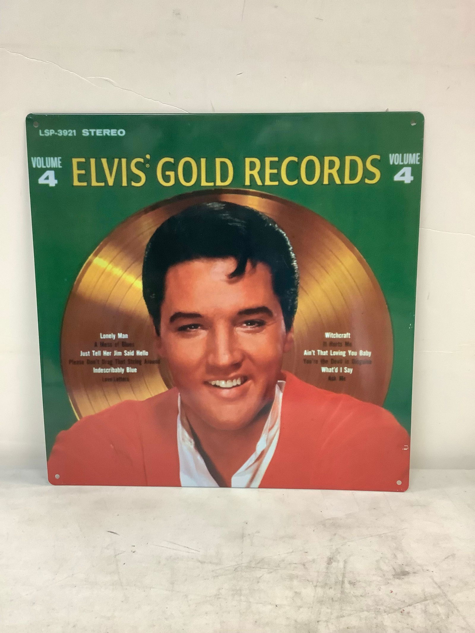 Elvis gold records tin sign 12x12in. (1 of 1)