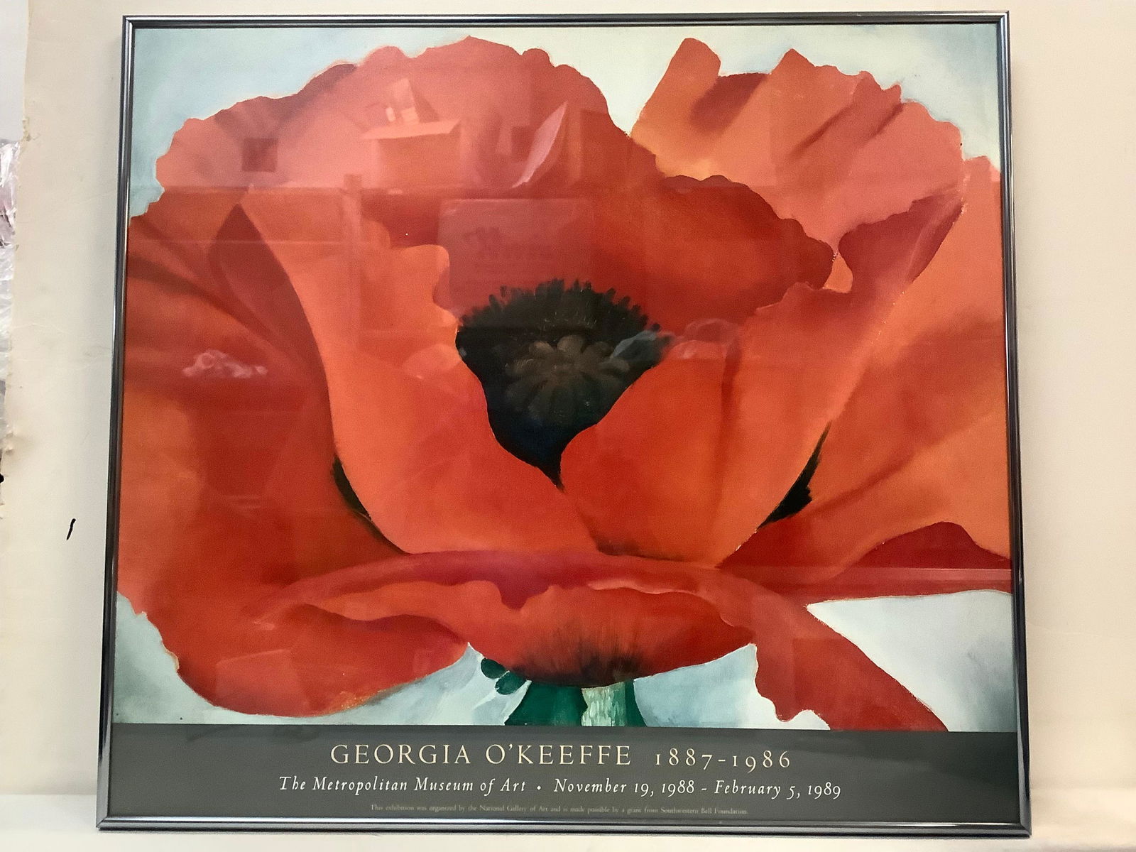 Framed Georgia o'keefe painting the metropolitan museum of art 1989 25.5x 28 in. (1 of 1)