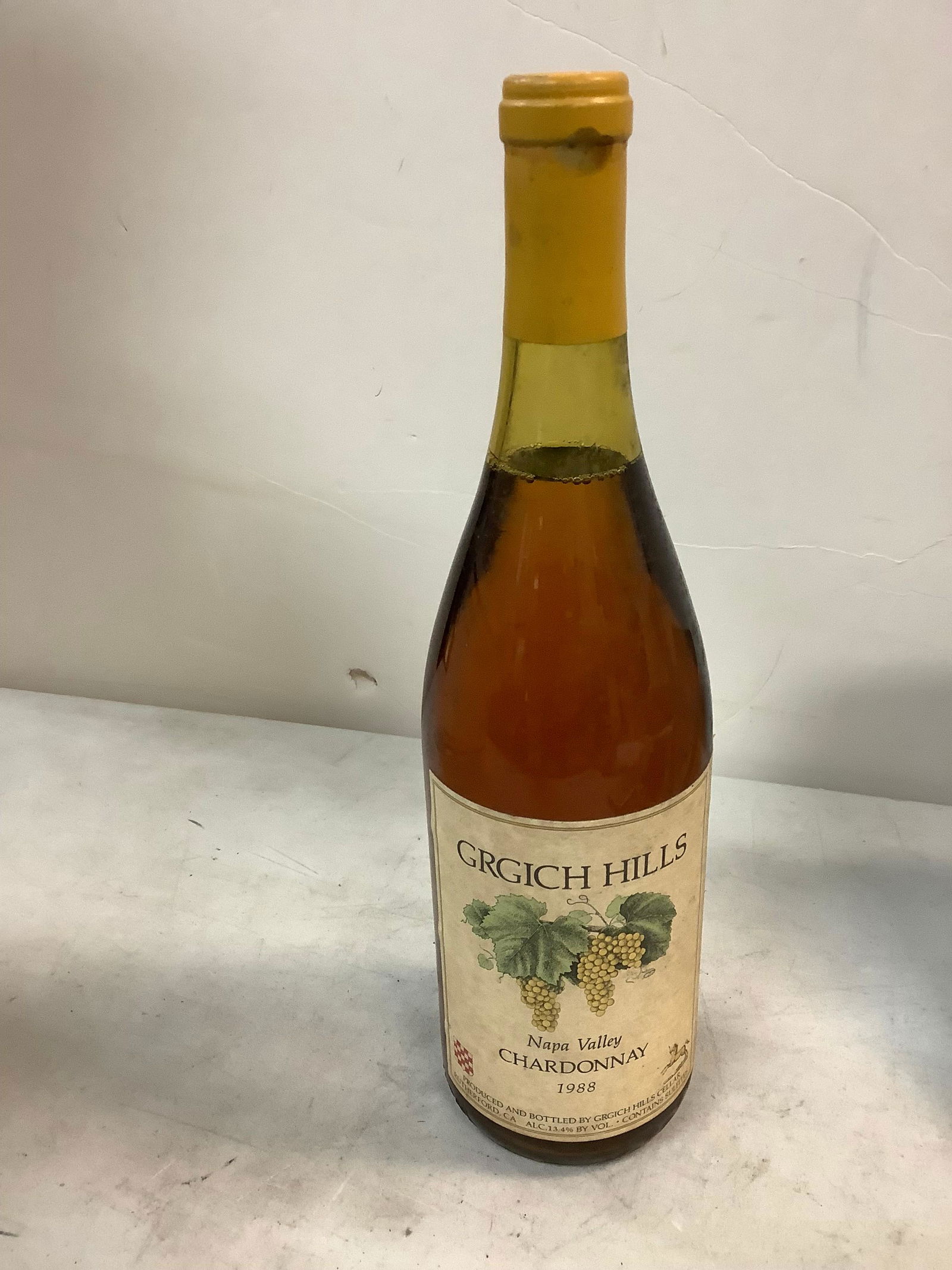 1988 GRGICH HILLS Napa Valley chardonnay sealed 750ml (1 of 1)