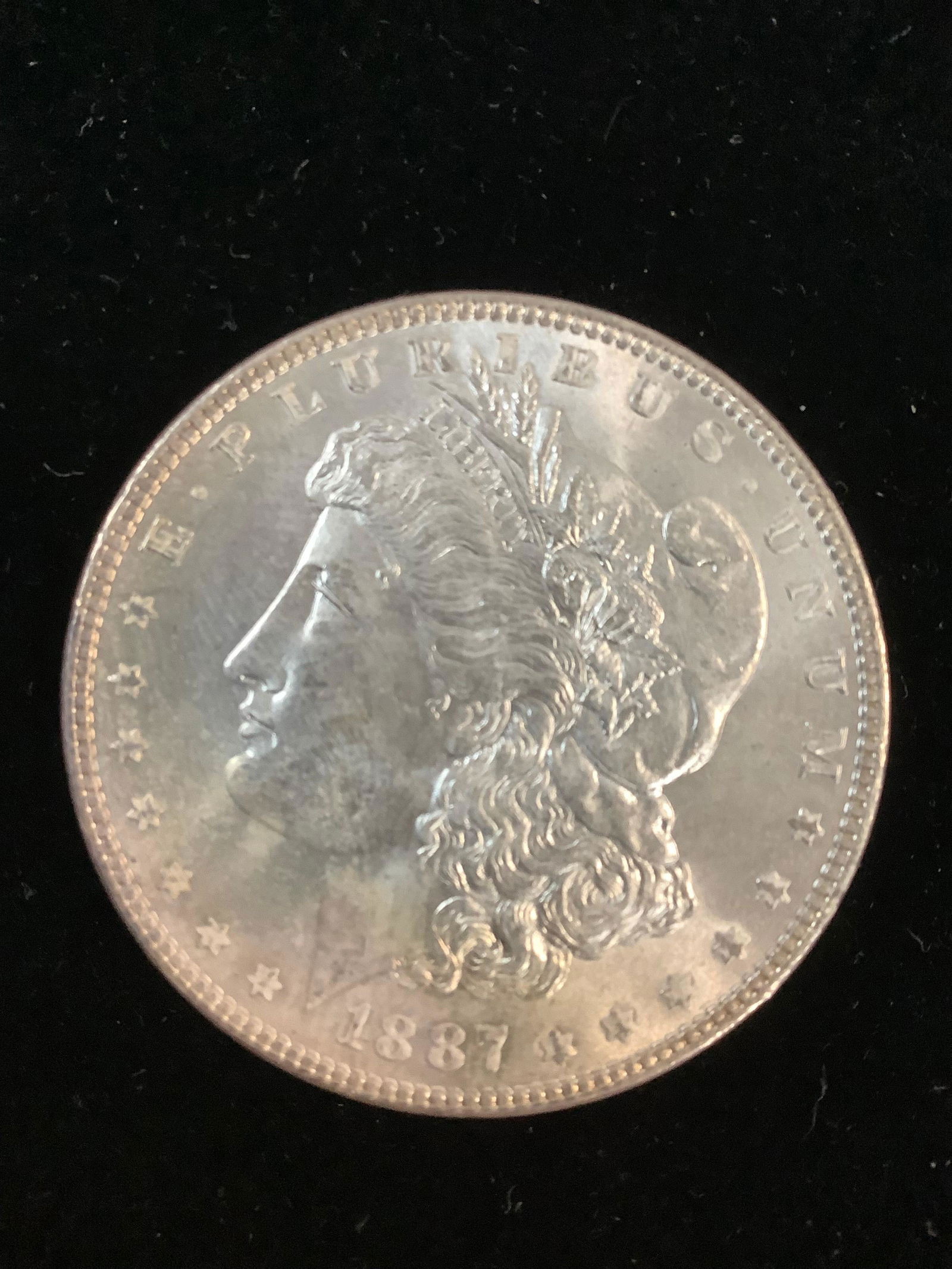 1887 uncirculated silver morgan dollar coin (1 of 1)