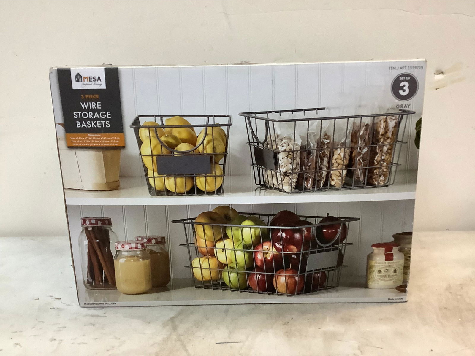 New 3 Piece Wire Storage Baskets (1 of 1)