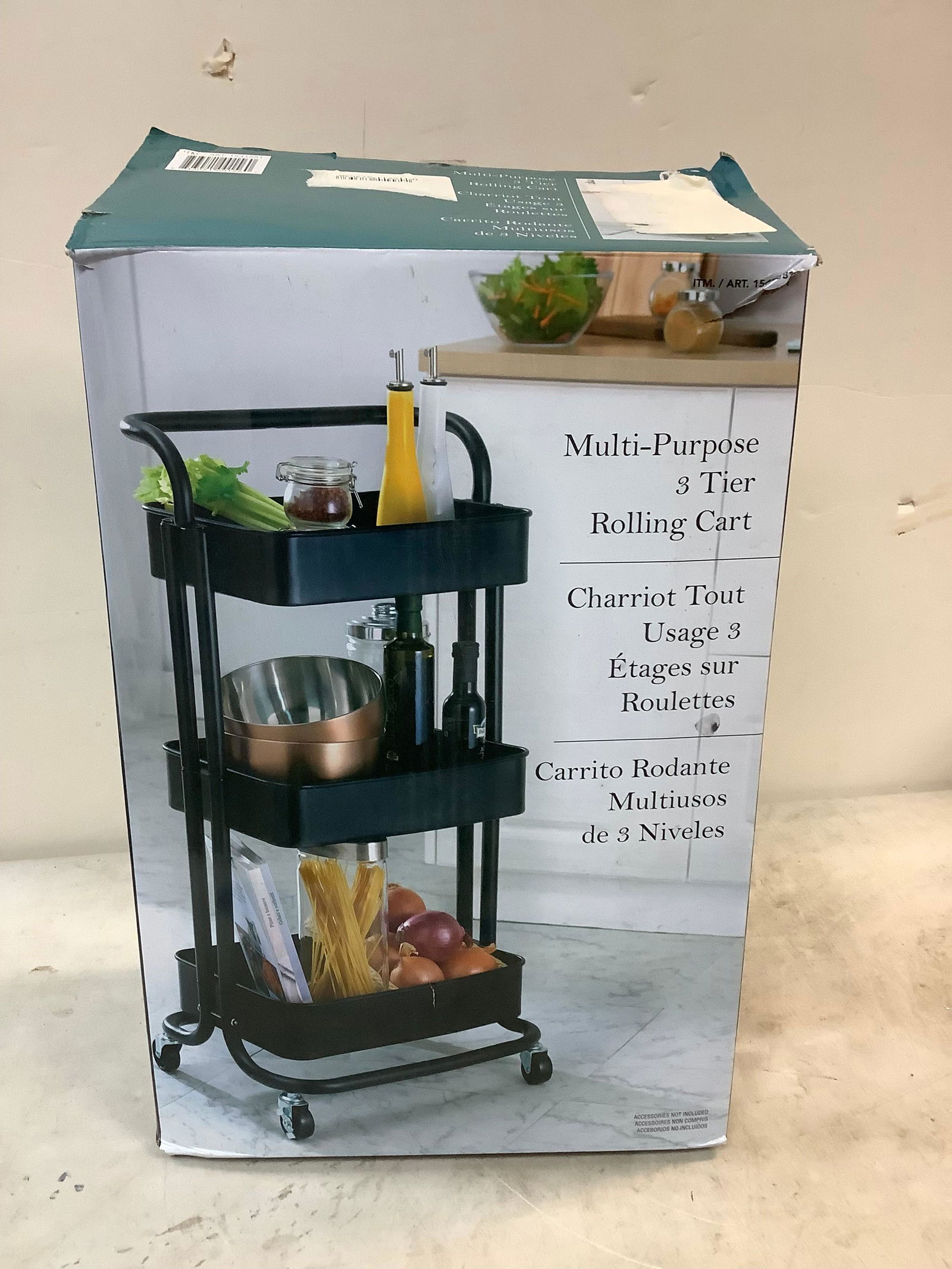New Multi Purpose 3 Tier Rolling Cart (1 of 1)