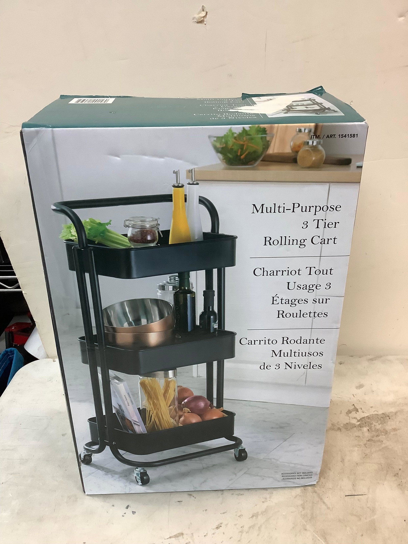 New Multi Purpose 3 Tier Rolling Cart (1 of 1)