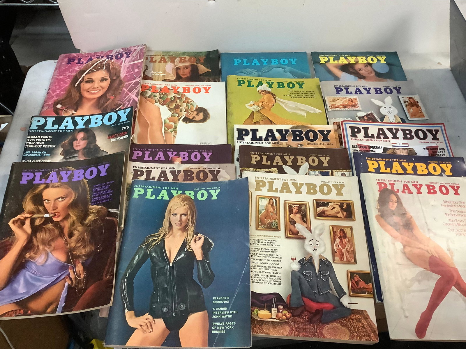 Lot of 1960's-80's vintage playboy magazines: Lot of 1960's-80's vintage playboy magazines
