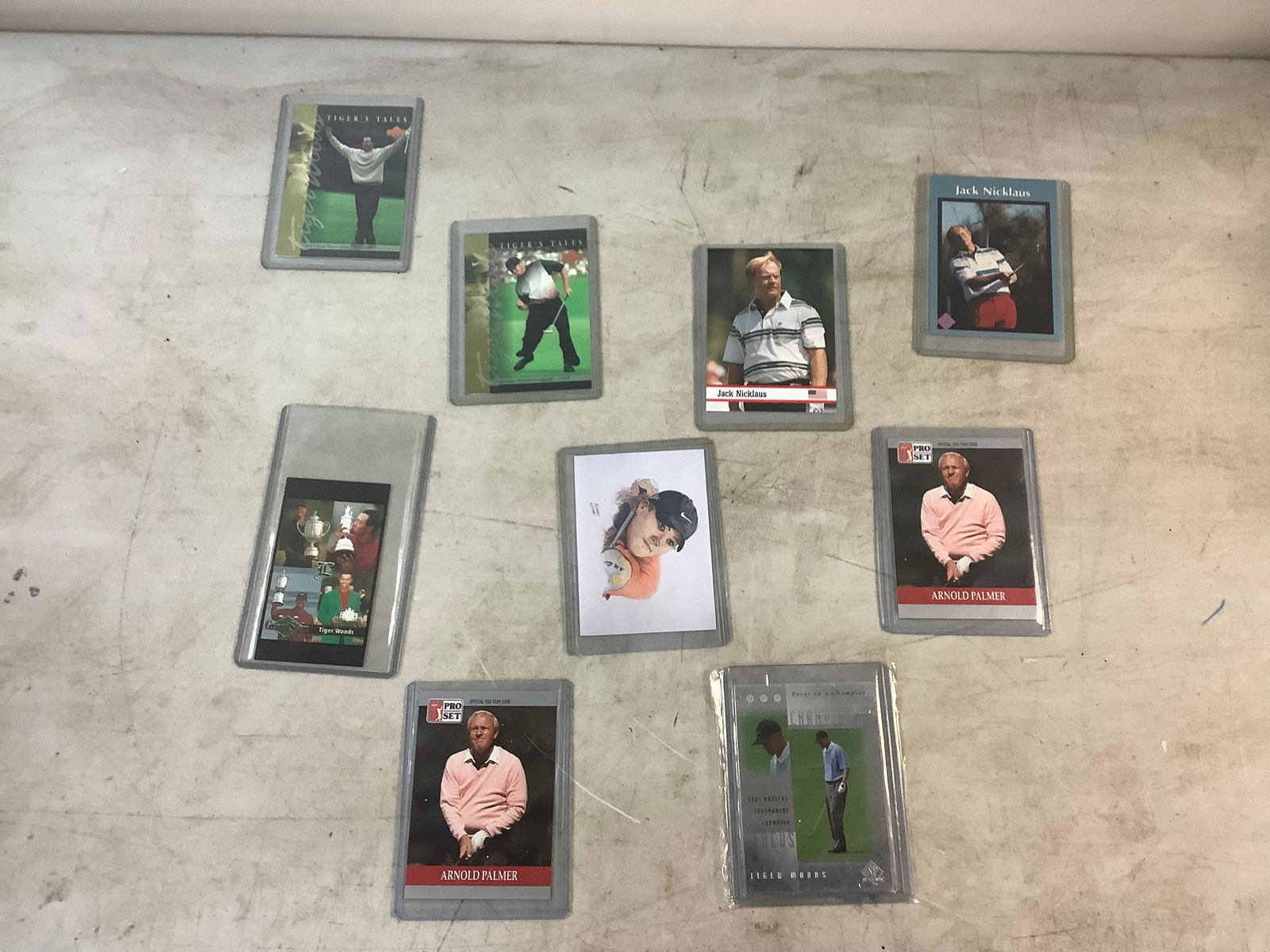 Lot of Golf Cards including Arnold Palmer, Jack Nicklaus and Tiger Woods: Lot of Golf Cards including Arnold Palmer, Jack Nicklaus and Tiger Woods