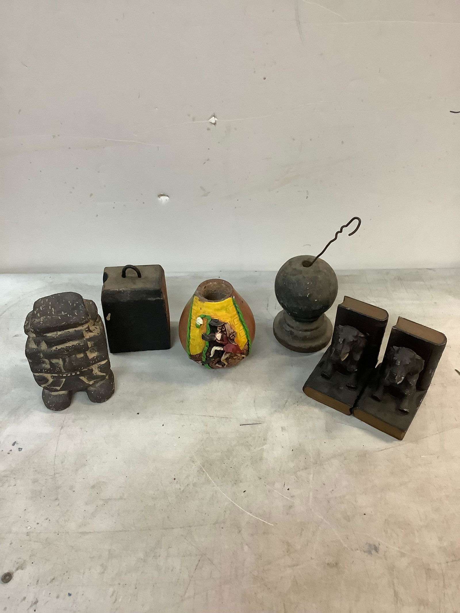 Lot of Metal Elephant Bookends, Weights and More (1 of 1)