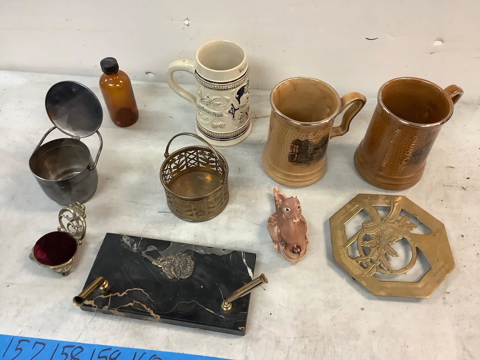 Vintage ale mugs, marble pen holder, trinkets and more: Vintage ale mugs, marble pen holder, trinkets and more