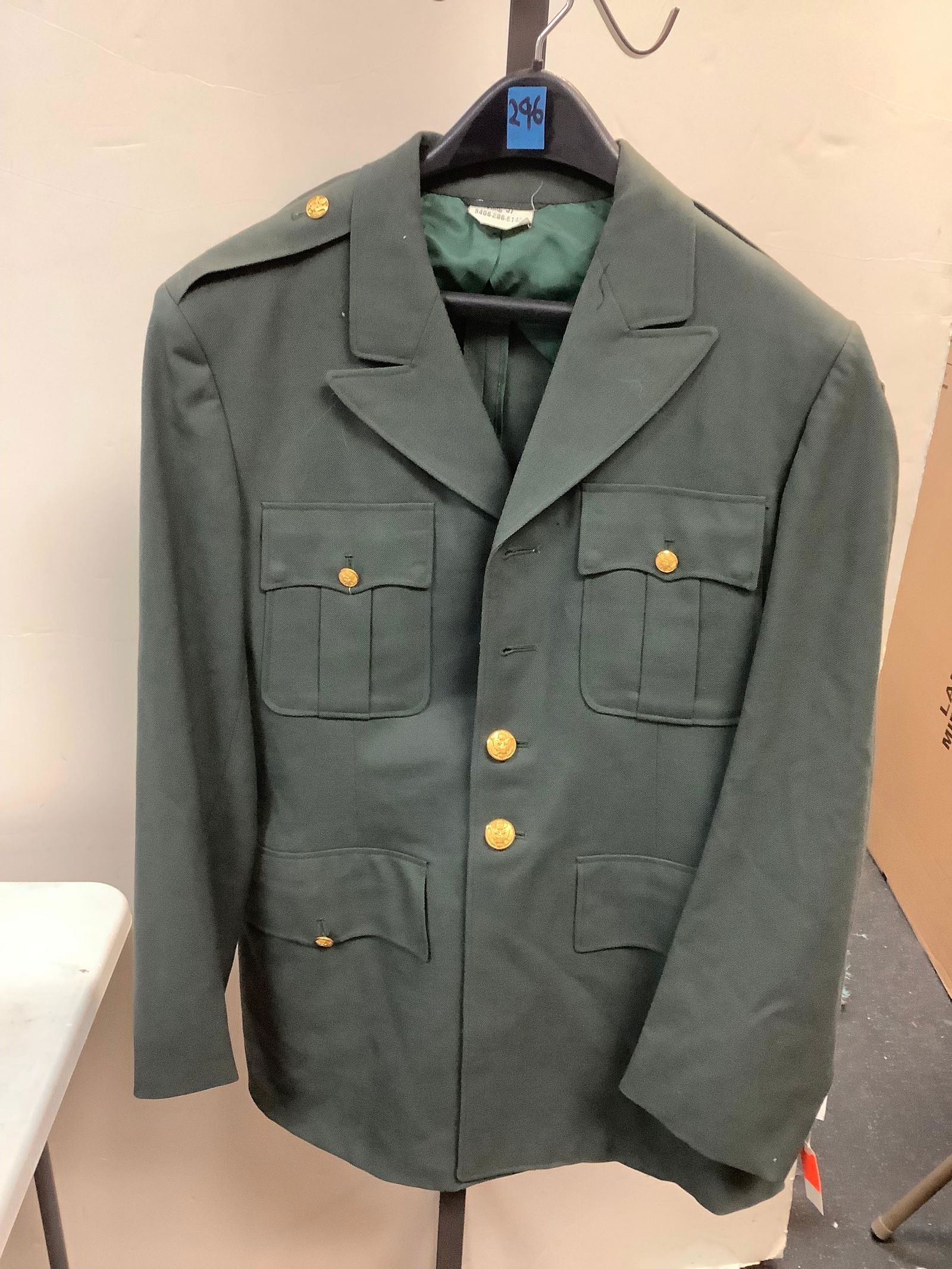 Long 37 men's army green button up (1 of 1)
