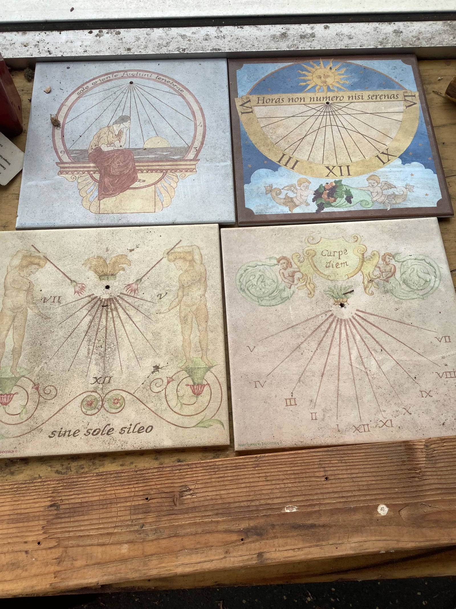 4 Tile Sundials Auction