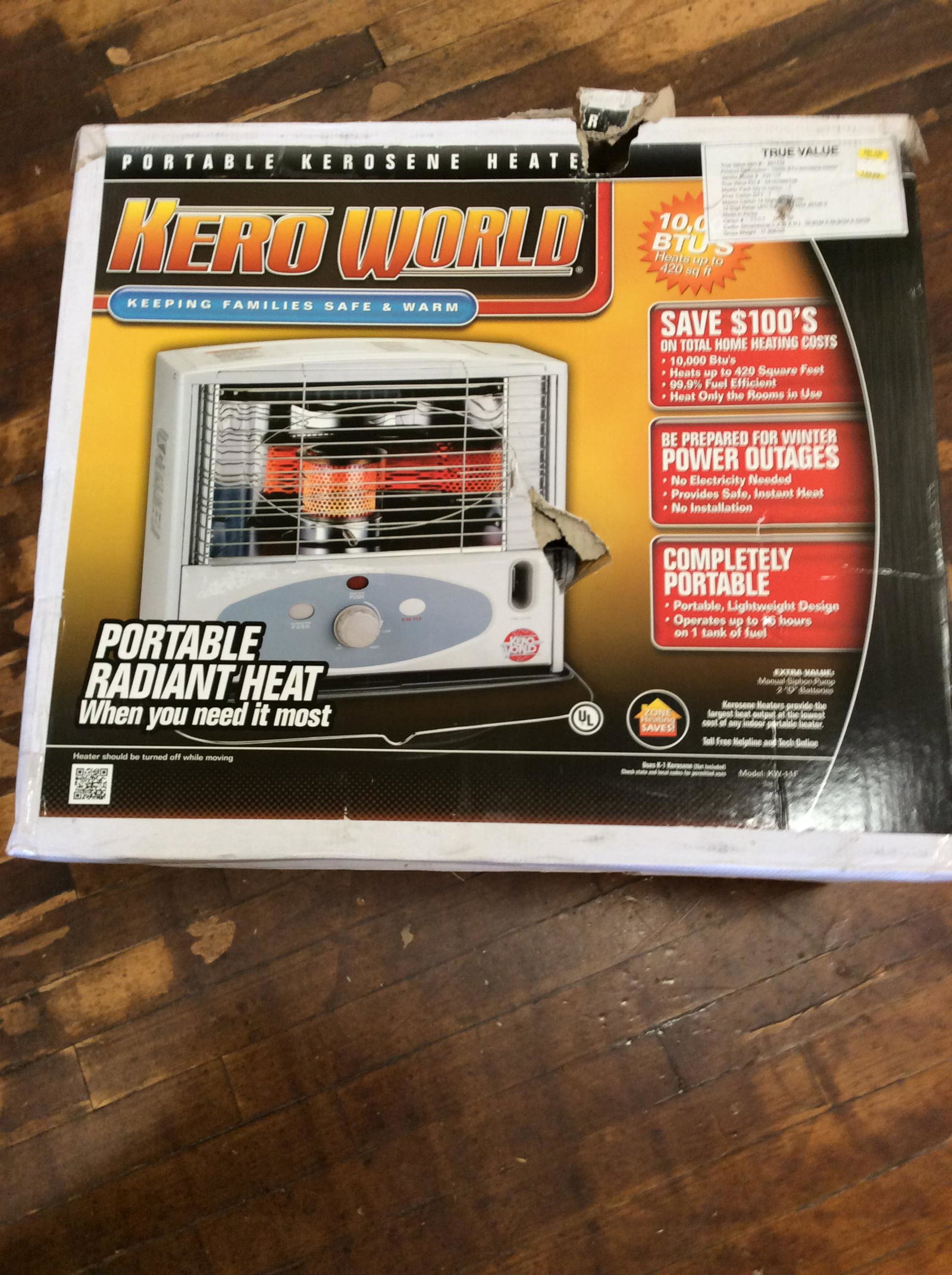 New Kero world portable kerosene heater heats up to 420 sq. ft. (1 of 1)