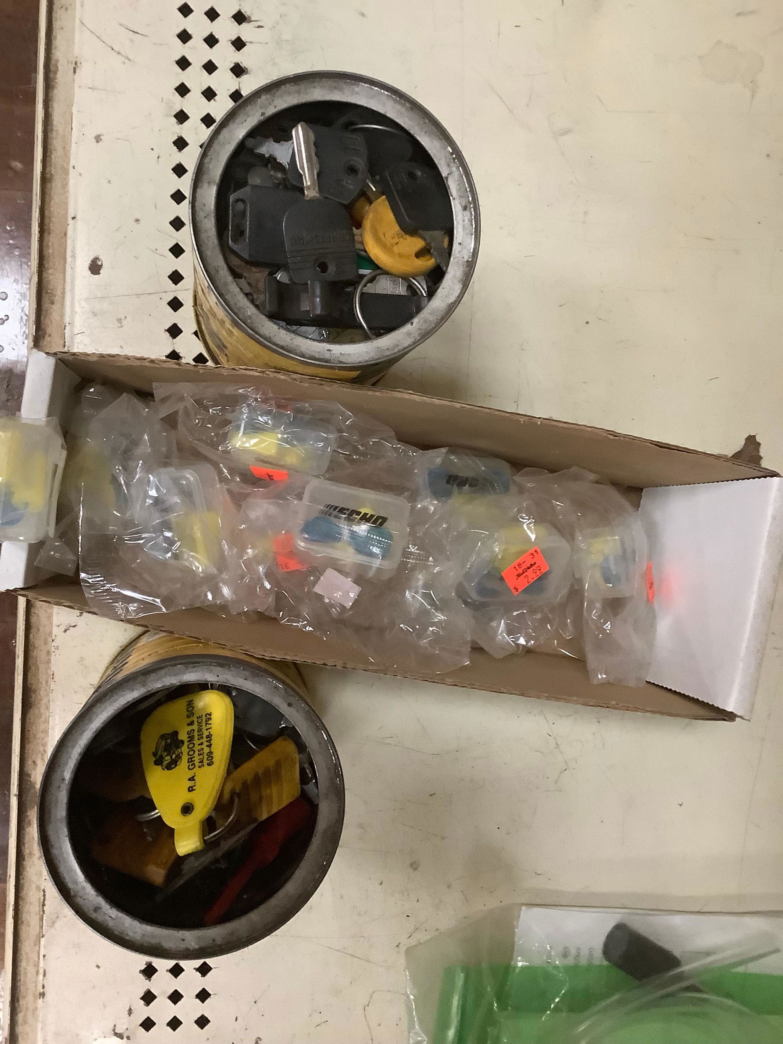 Earplugs and vintage machine keys (1 of 1)