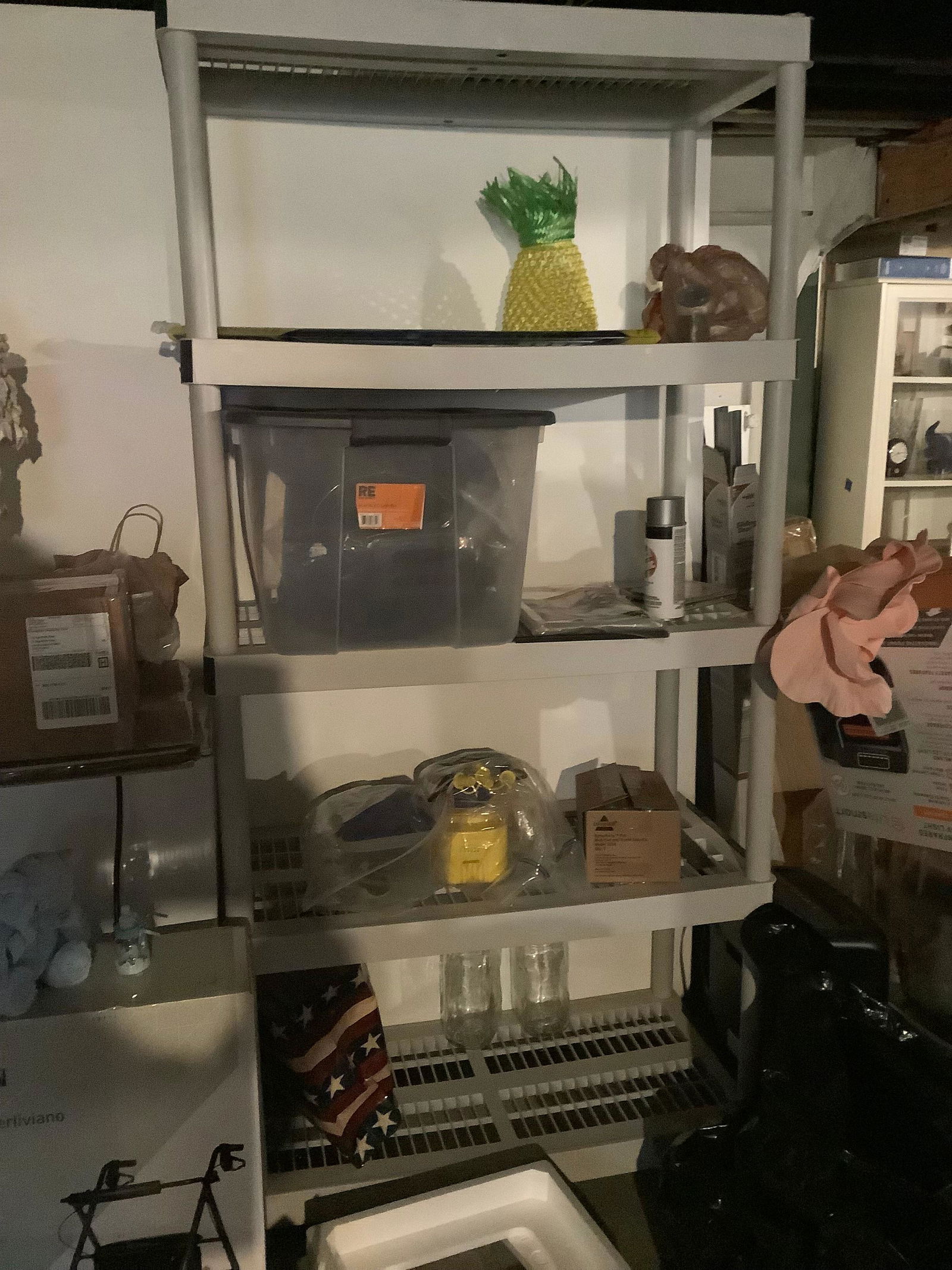 Plastic shelving unit 73''x36'' (1 of 1)