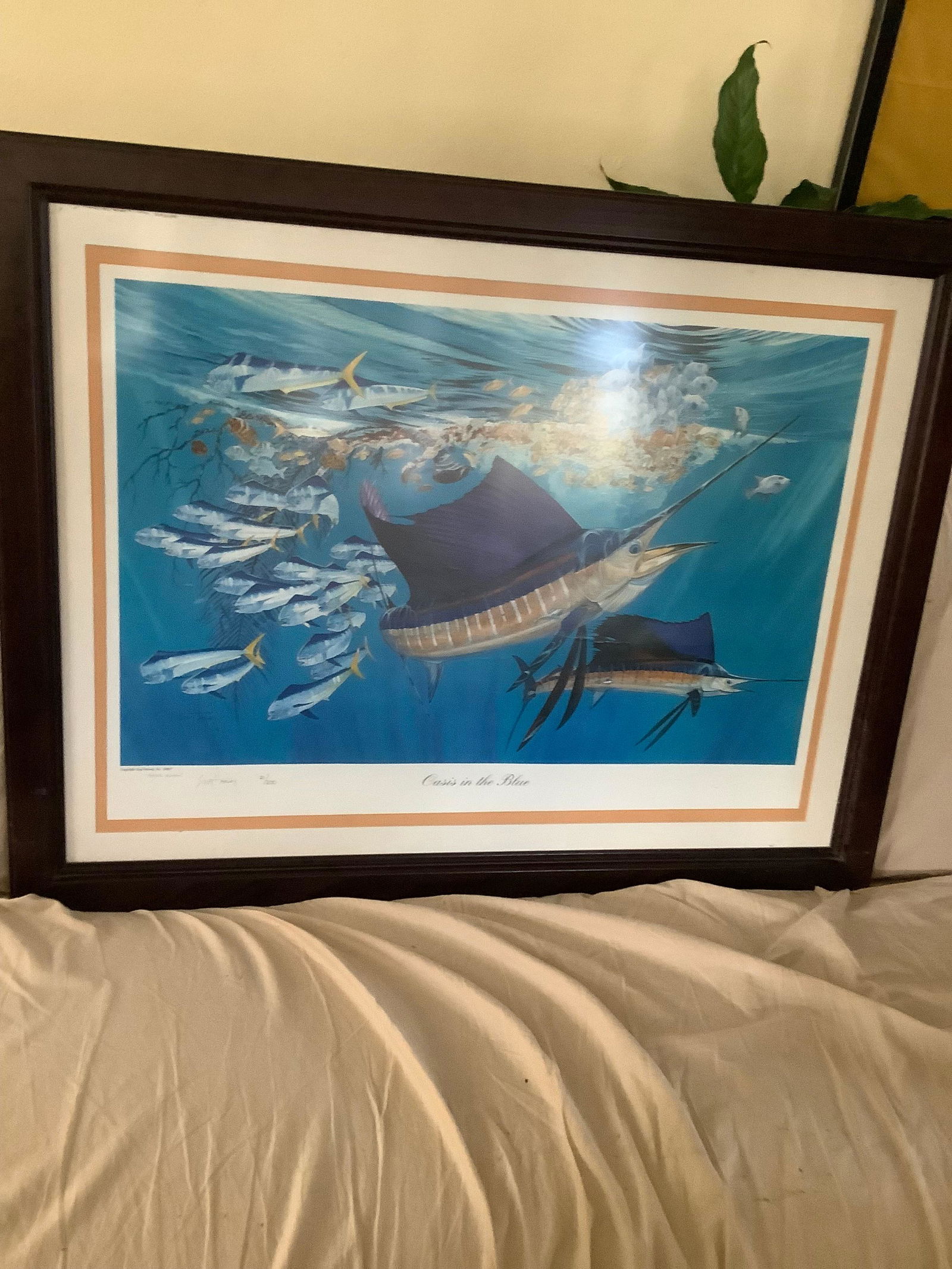 Oasis in the blue print framed Guy Harvey 40''x31'' (1 of 1)