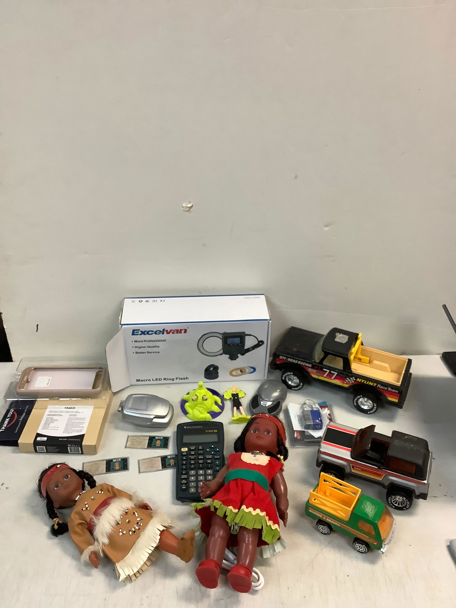 Lot of Vintage Nylint & Buddy L Trucks, Excel Van Macro LED Ring Flash RF550 Series, Dolls and More (1 of 1)