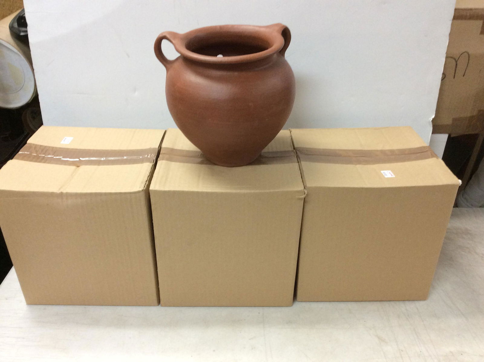 4 clay wall mounting pots decor about 8in.tall and 8in.wide (1 of 1)