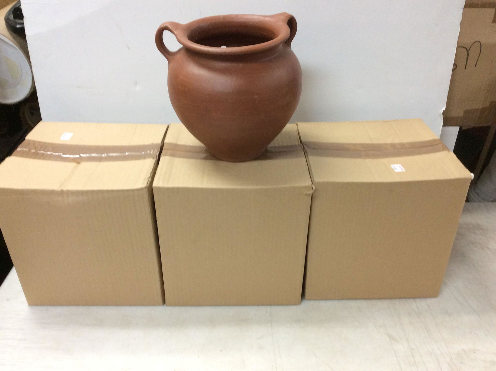4 clay wall mounting pots decor about 8in.tall and 8in.wide (1 of 1)