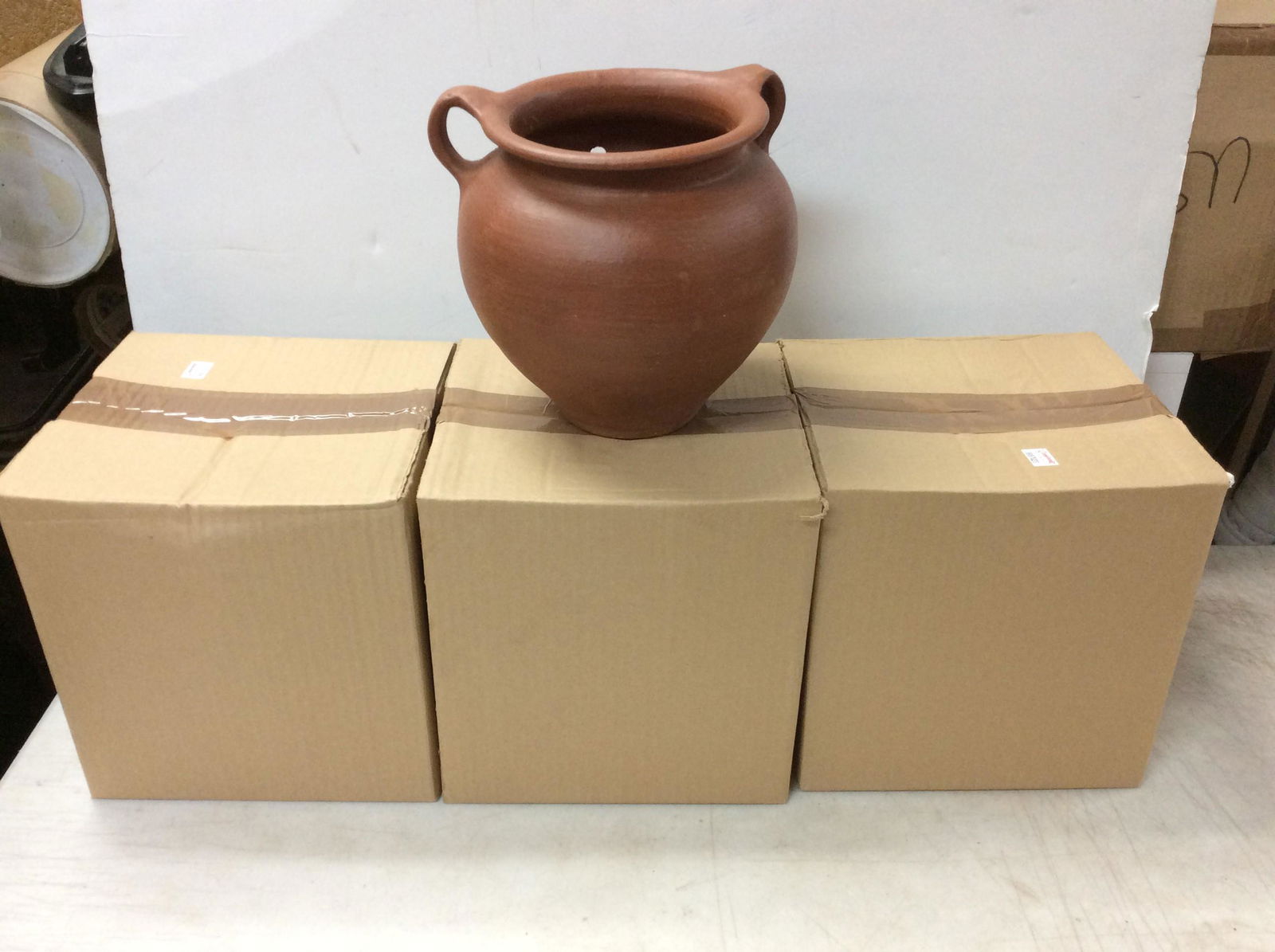 4 clay wall mounting pots decor about 8in.tall and 8in.wide (1 of 1)