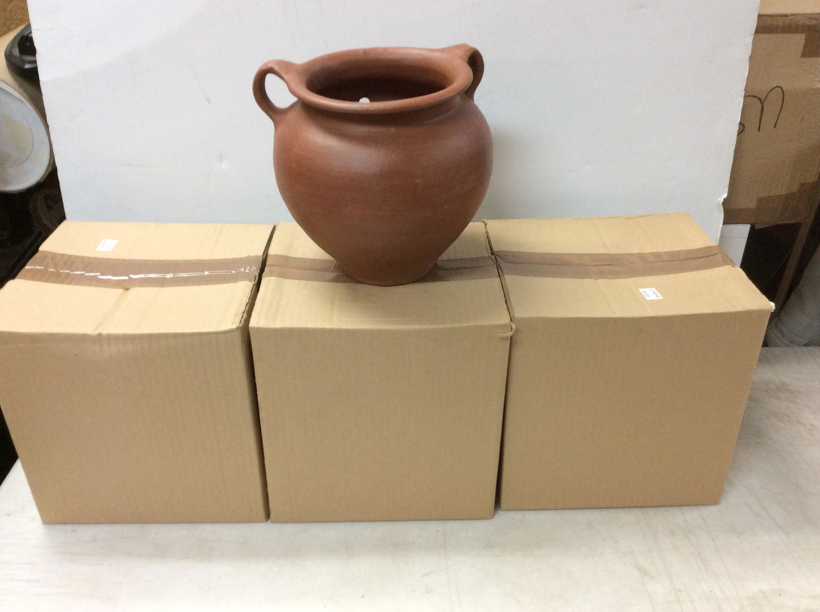 4 clay wall mounting pots decor about 8in.tall and 8in.wide (1 of 1)