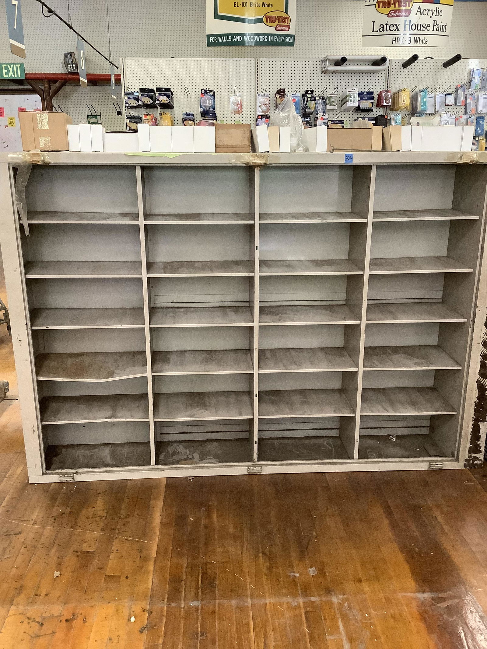 Shelving Unit With Cubbies 7ft.tall 57.5in.wide Auction