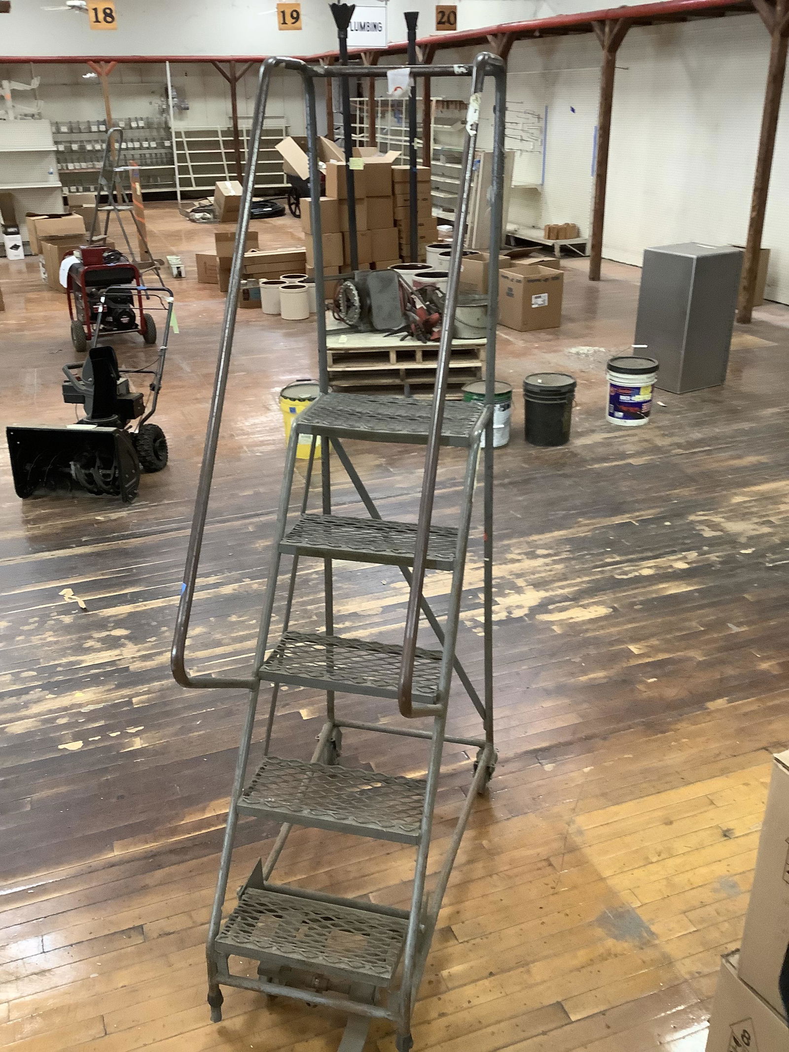 6.5ft. rolling step ladder with handles (1 of 1)