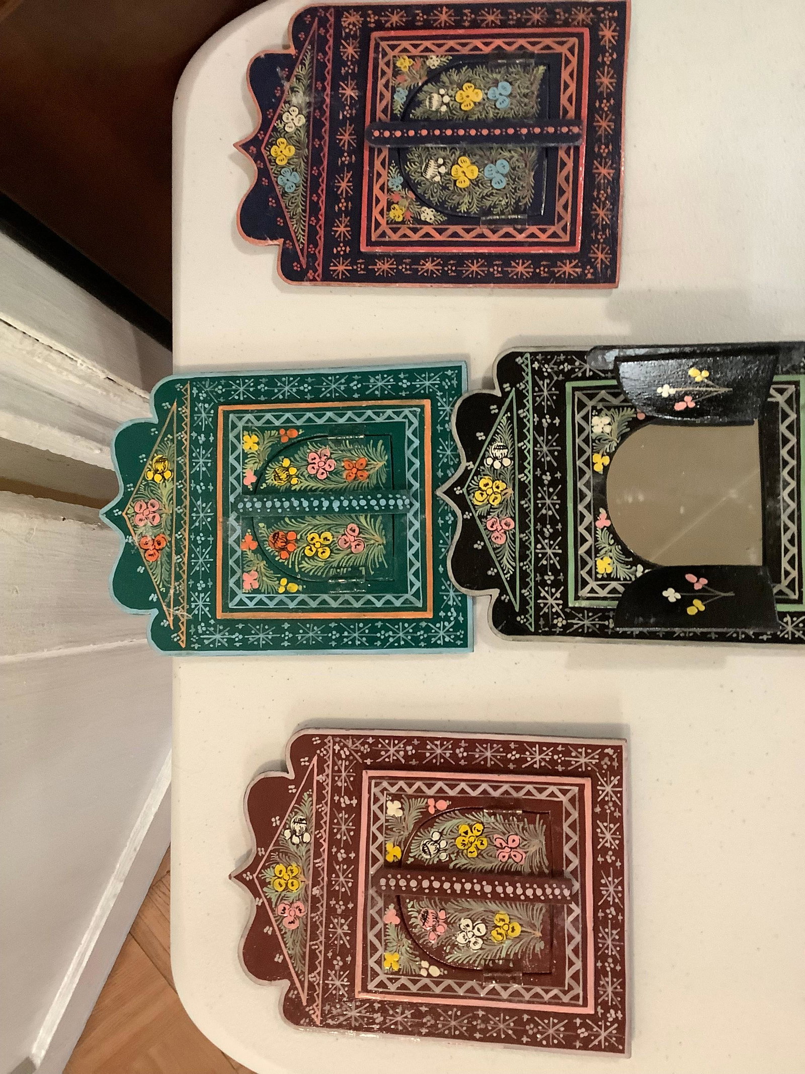 Lot of Handpainted Decorative Mirror Hangings 8x6.5": Lot of Handpainted Decorative Mirror Hangings 8x6.5"