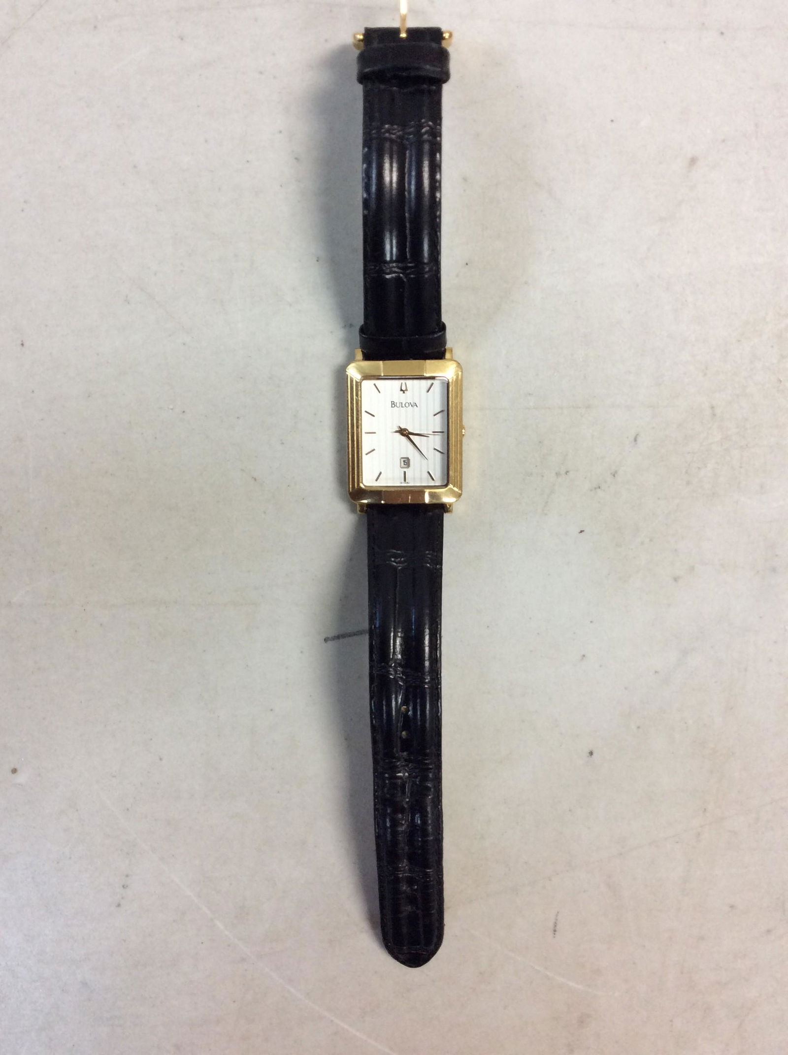 Bulova Watch w/ Genuine Leather Band: Bulova Watch w/ Genuine Leather Band