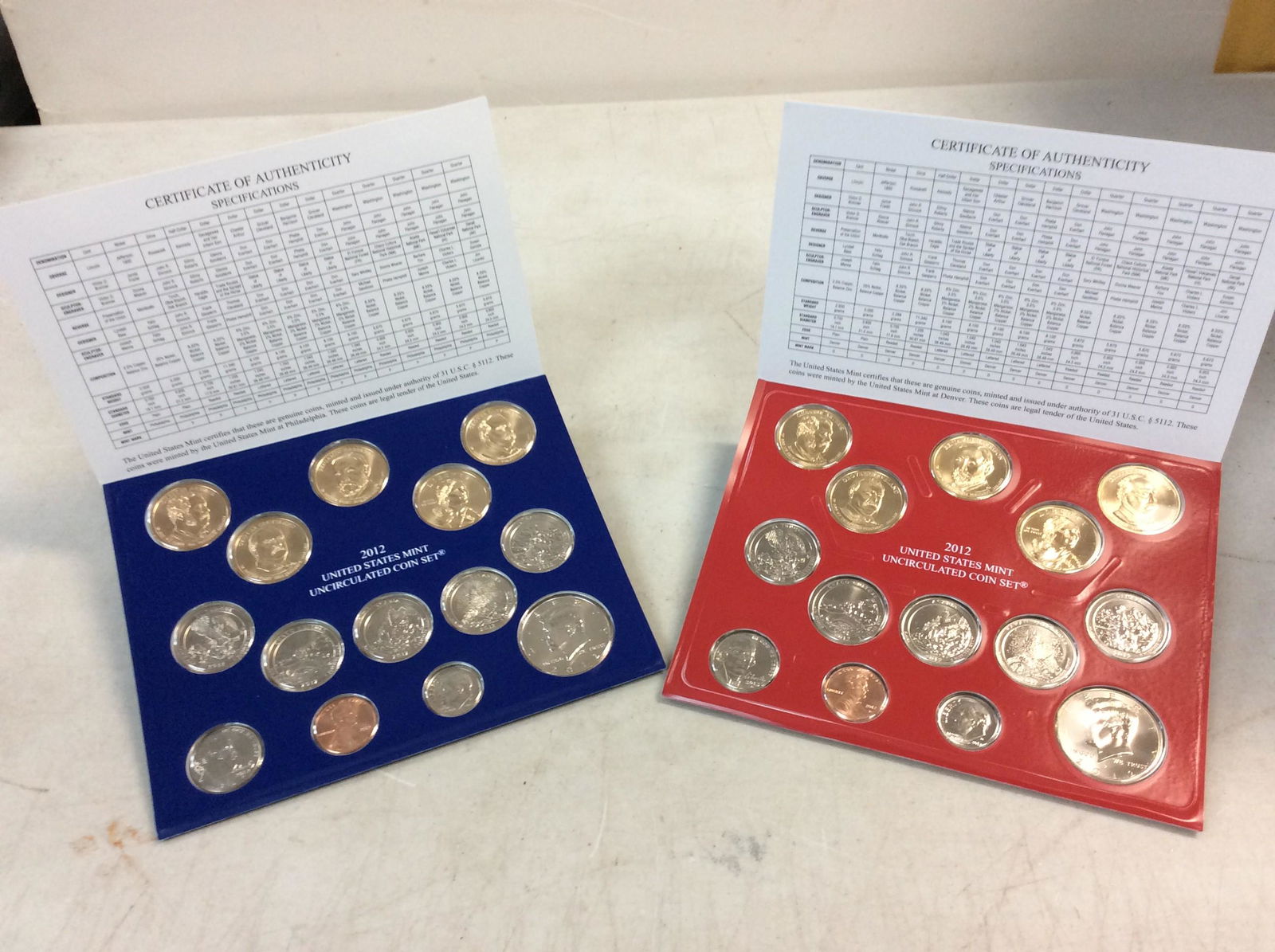 Lot of 2012 (P & D) United States Mint Uncirculated Coin Sets (1 of 1)