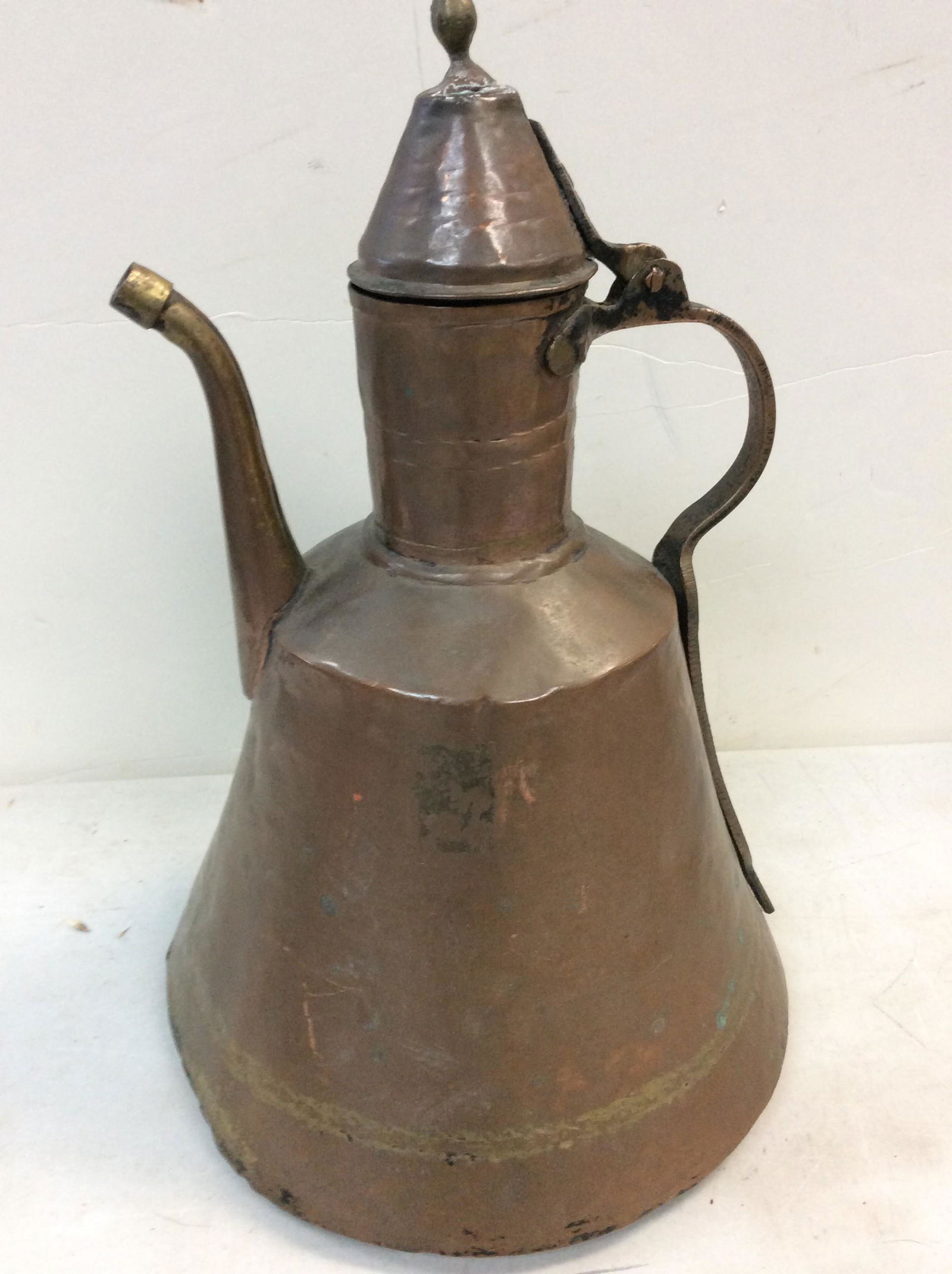 Vintage copper teapot 15in tall (1 of 1)