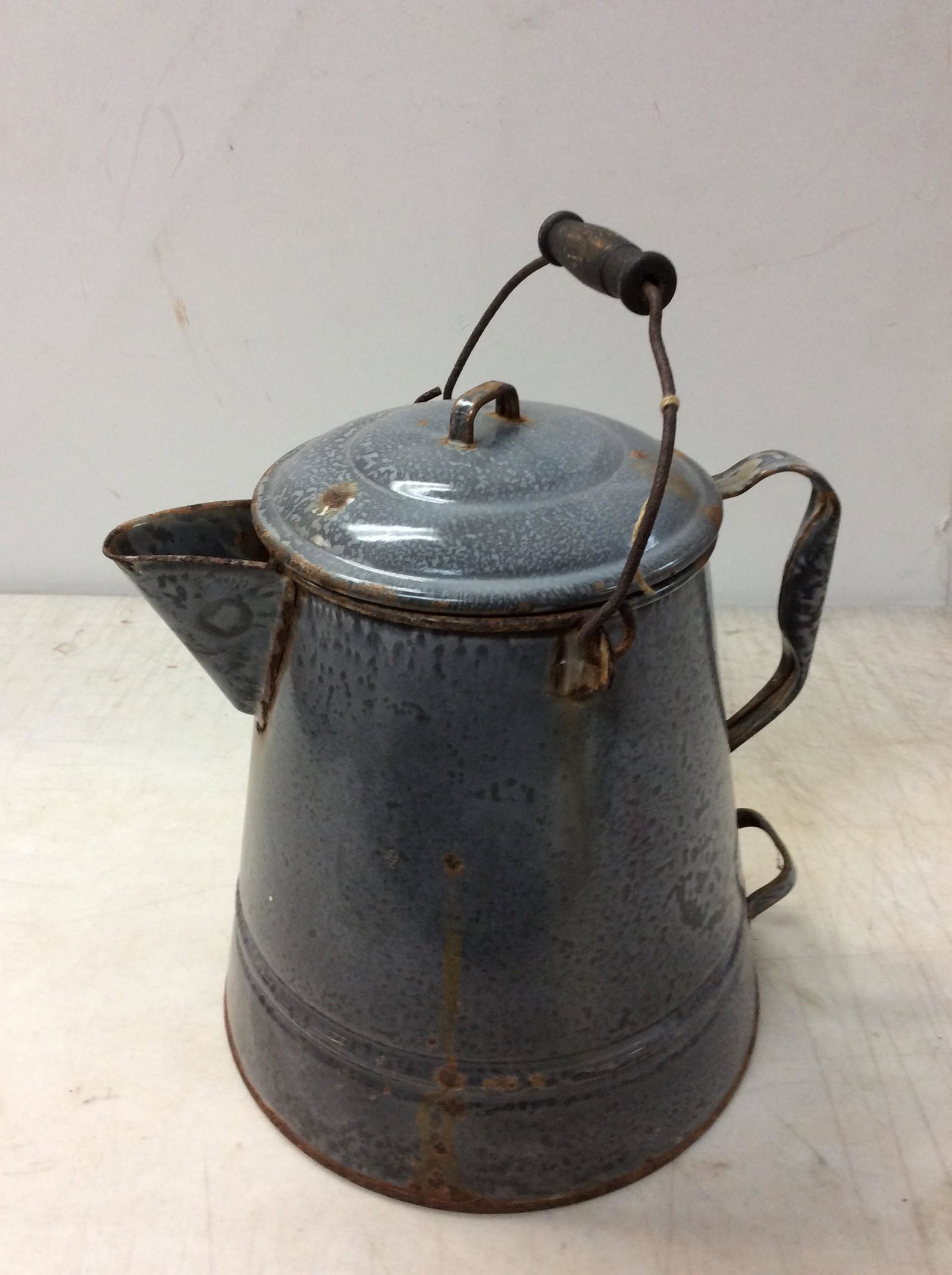 Vintage Metal Tea Pot 11â€: Vintage Metal Tea Pot 11”