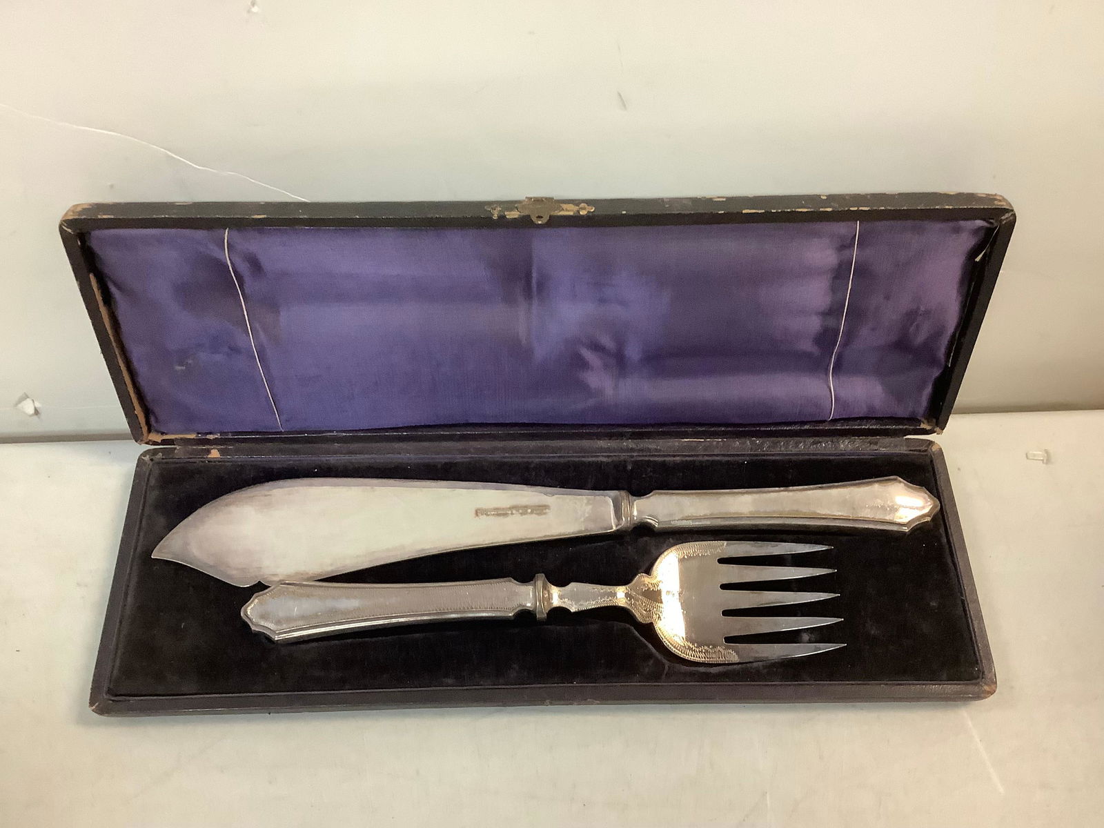 Vintage Bloomingdale's Mappin & webb big fork and knife model no. 74637: Vintage Bloomingdale's Mappin & webb big fork and knife model no. 74637