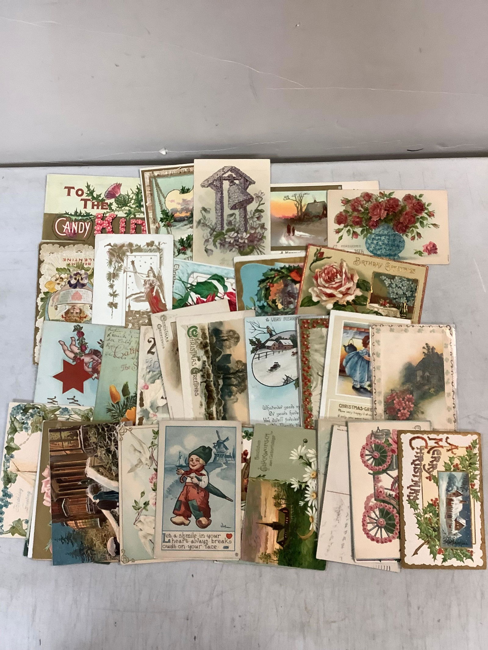 Lot of vintage holiday postcards (1 of 1)