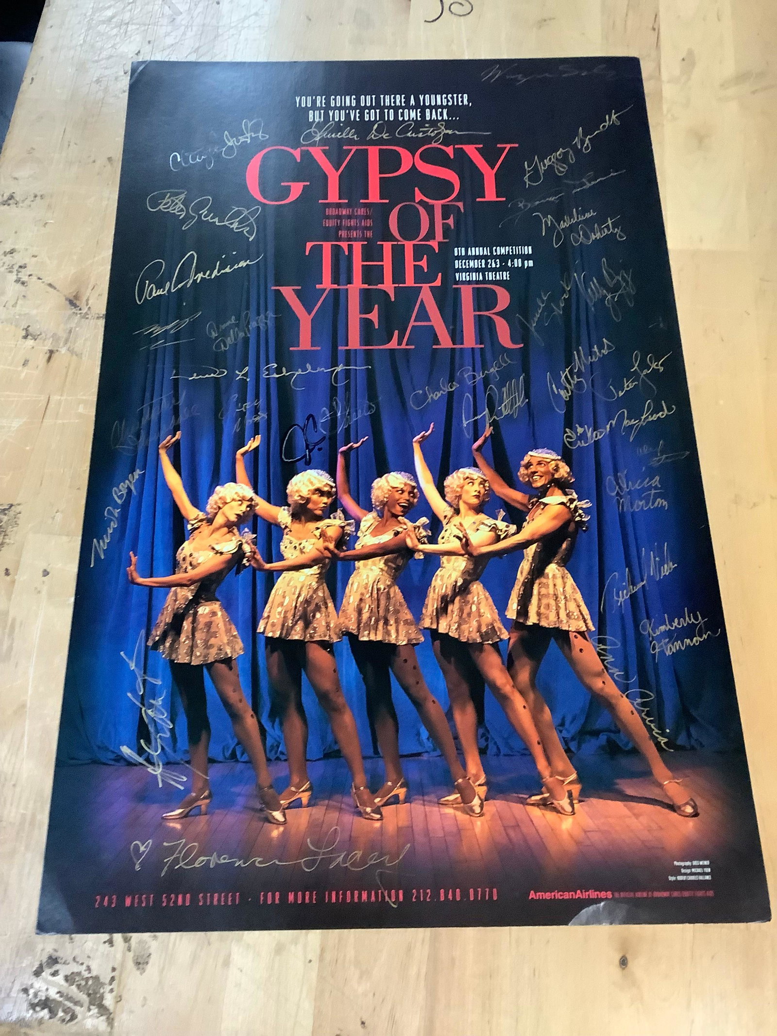 vintage gypsy of the year signed by the compleat cast 22x14: vintage gypsy of the year signed by the compleat cast 22x14