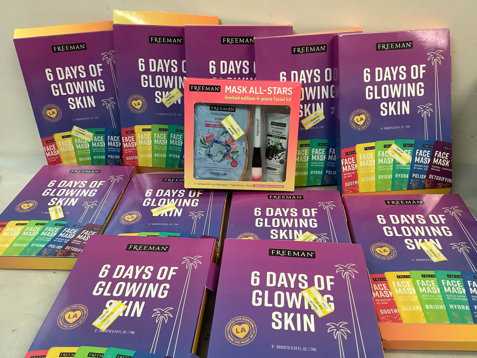 11 Freeman "6 days of glowing skin" face masks and 4 piece facial kit (1 of 1)