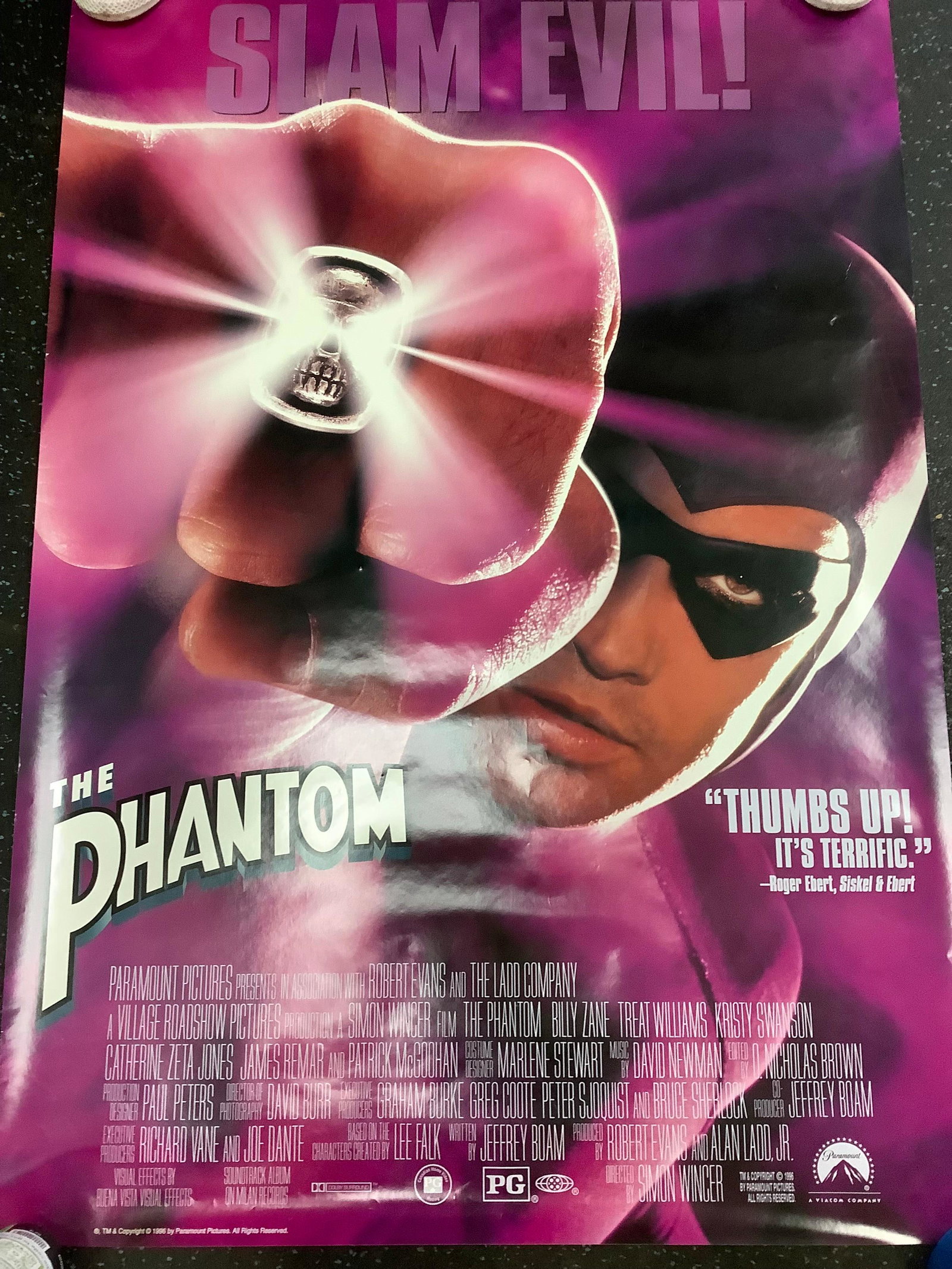 1996 The Phantom Movie Poster 39x27: 1996 The Phantom Movie Poster 39x27