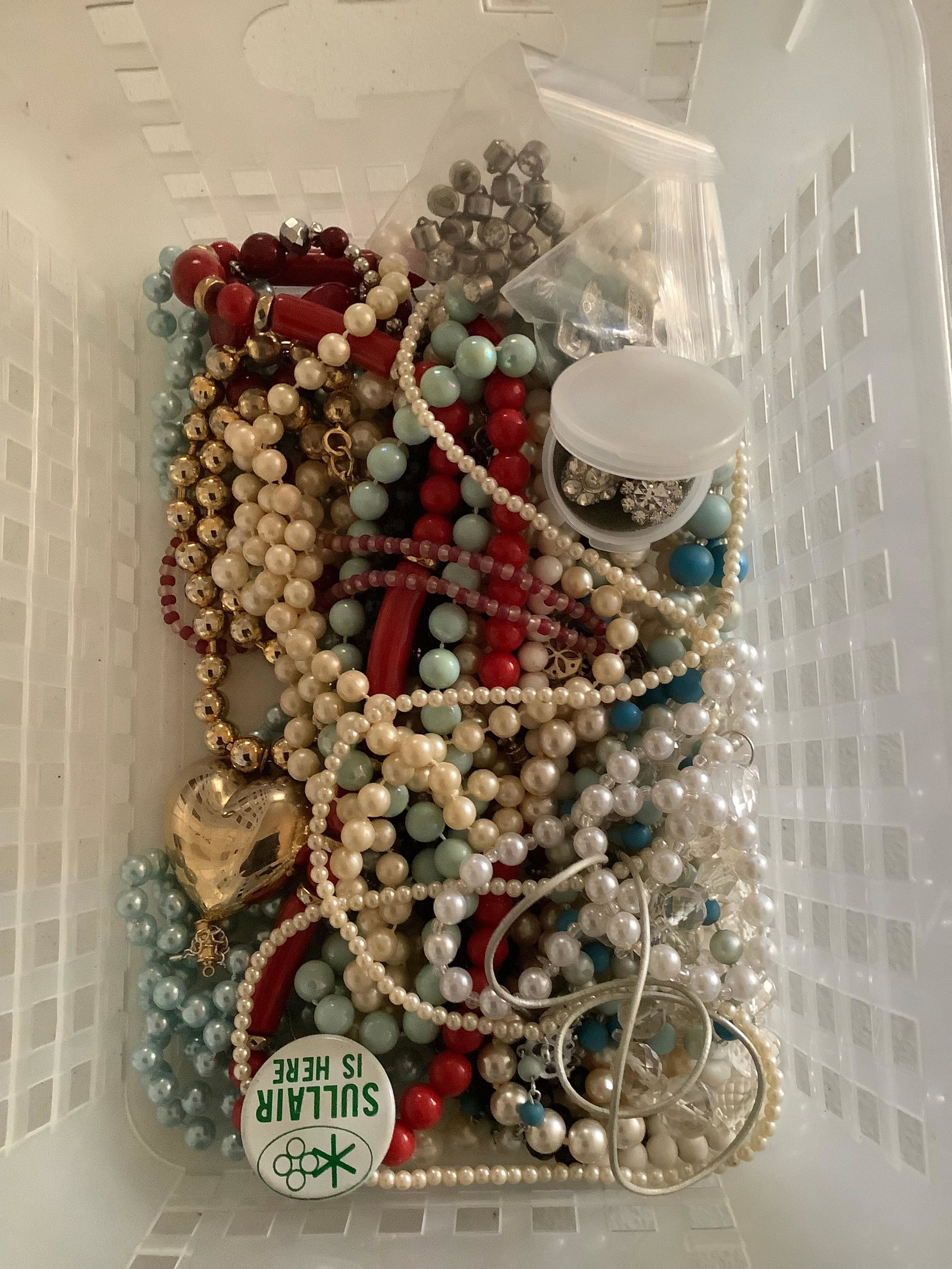 Lot of Costume Necklaces and Buttons: Lot of Costume Necklaces and Buttons