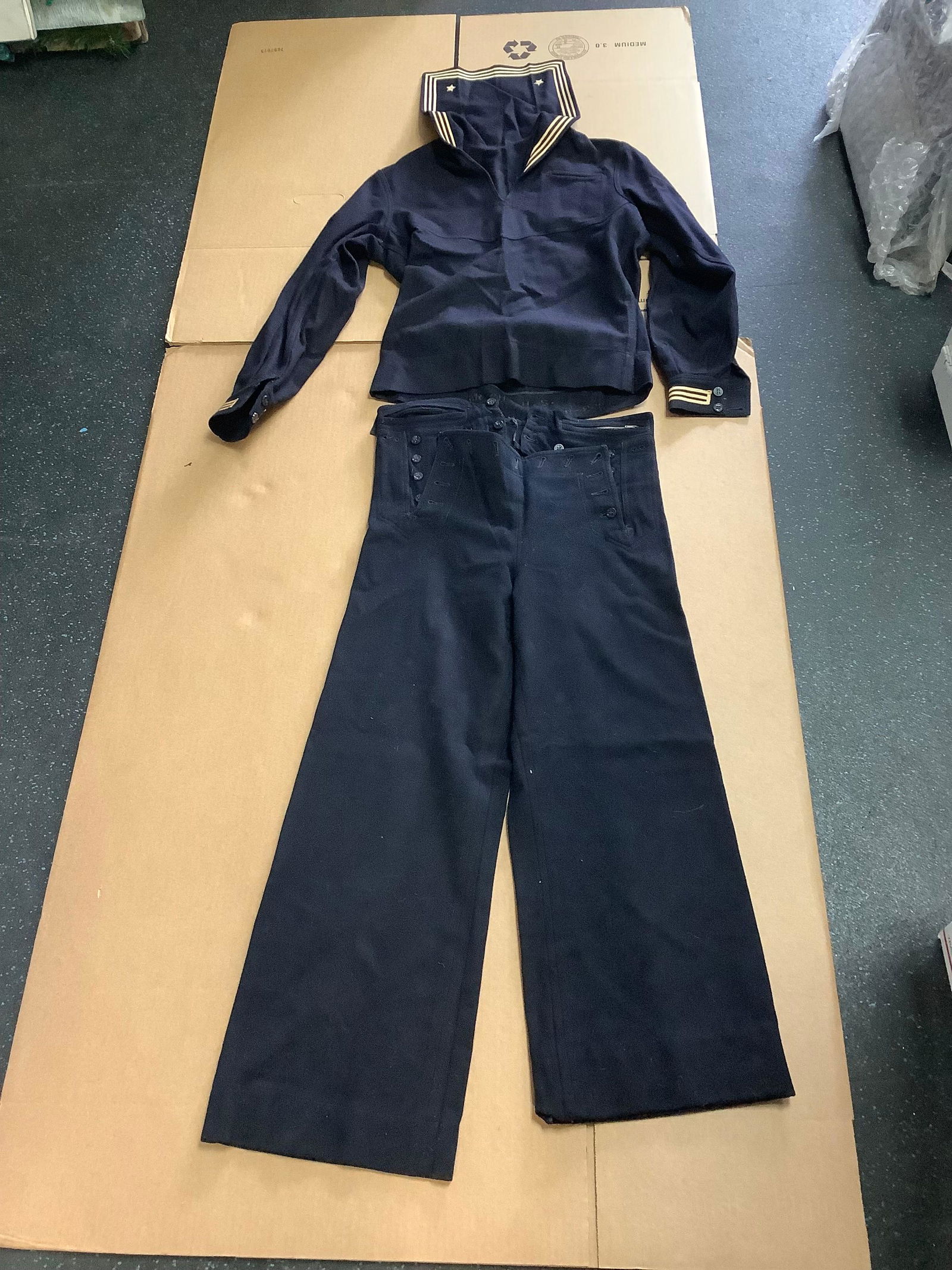 Vintage Navy clothing factory size 36 100% wool jacket and navy pants sizes unknown (1 of 1)