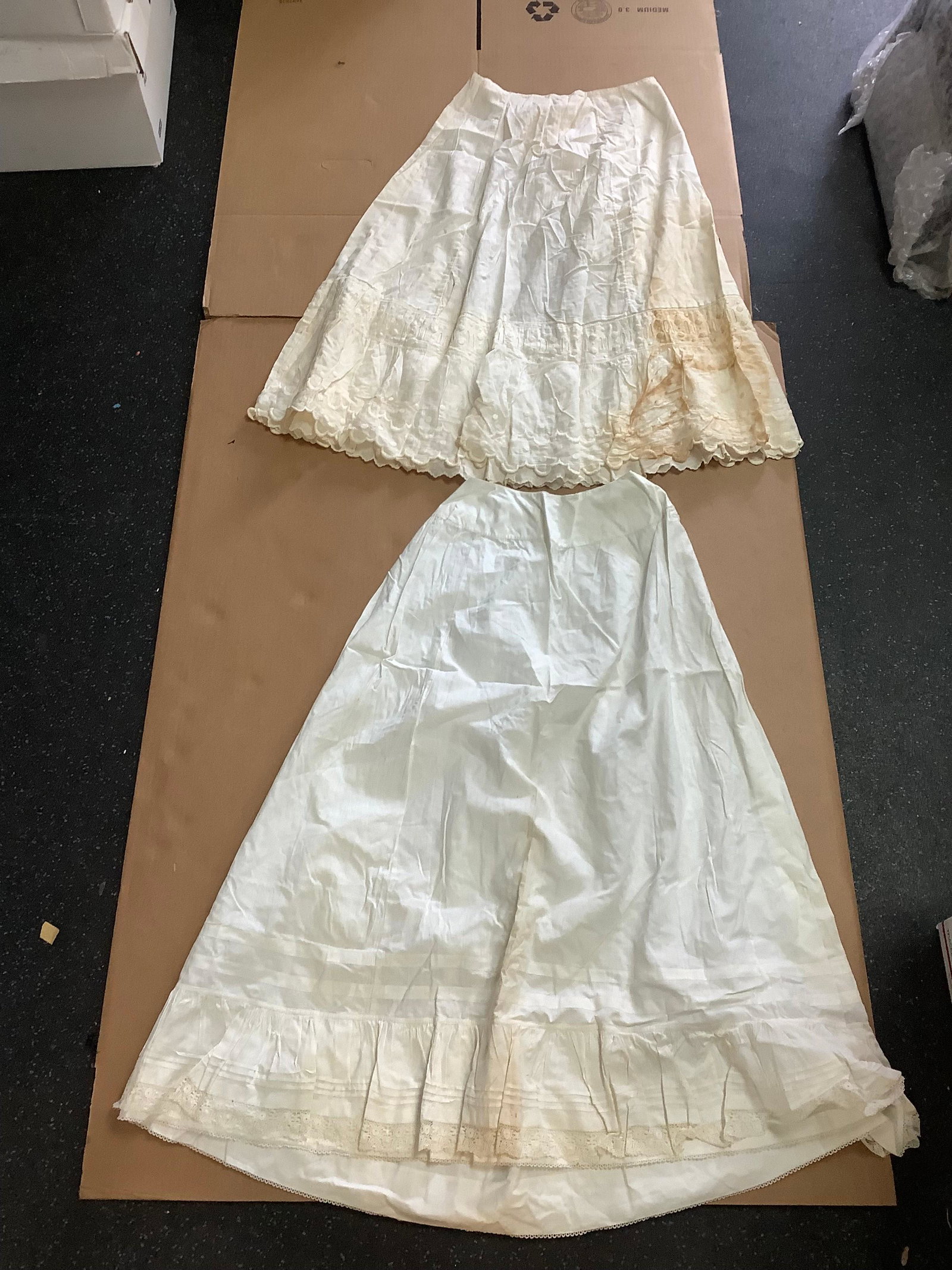 Lot of vintage Early 1800's dress skirts sizes unknown: Lot of vintage Early 1800's dress skirts sizes unknown