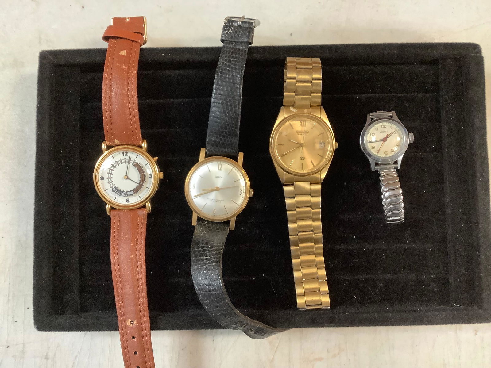 Lot of watches from GREAT AMERICAN TRAIN, SWANK, SEIKO QUARTZ and FULTON: Lot of watches from GREAT AMERICAN TRAIN, SWANK, SEIKO QUARTZ and FULTON