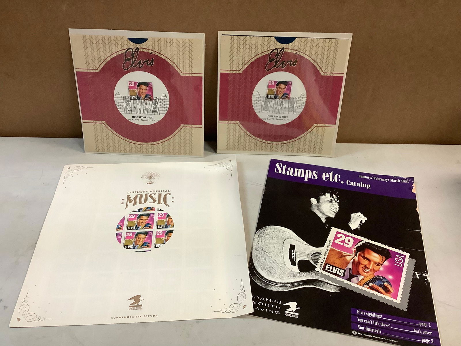 Lot of Elvis stamps and sealed first day of issues (1 of 1)