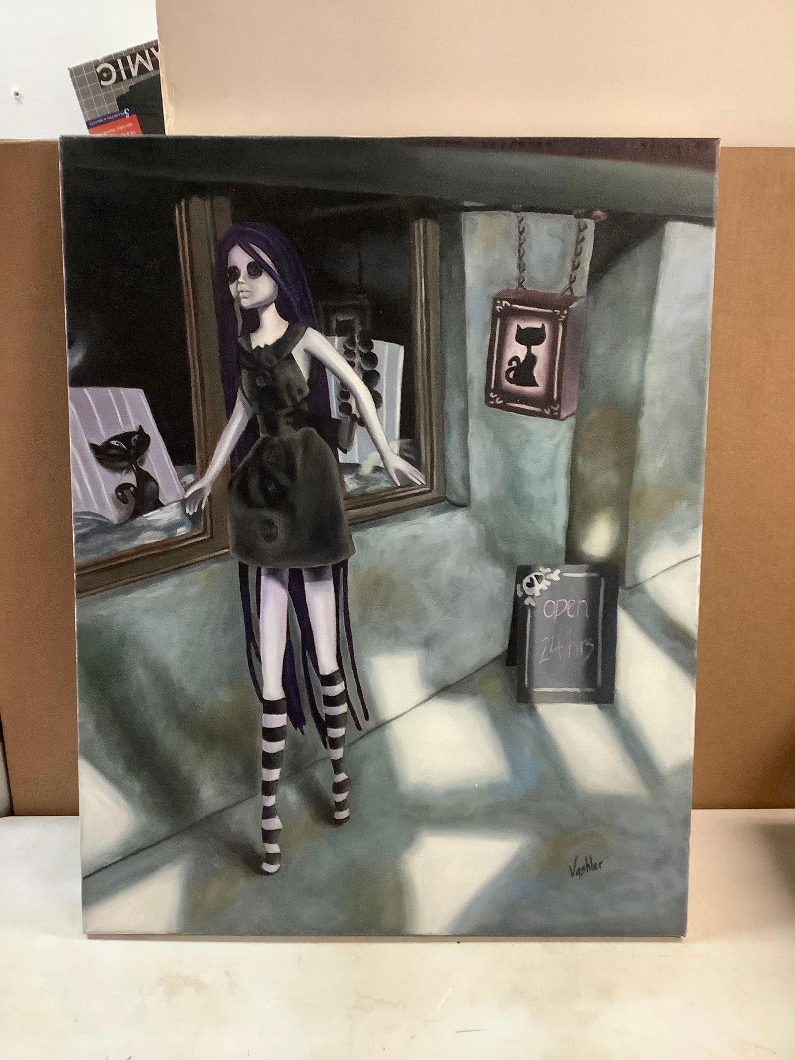 Disney Nightmare Before Christmas print on canvas signed BASHLER (1 of 2)