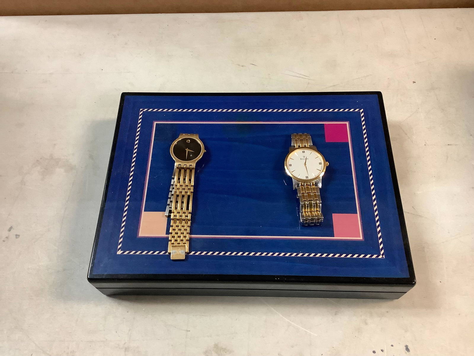 Lot Of 2 Watches Movado 1881, Bulova And Box Auction