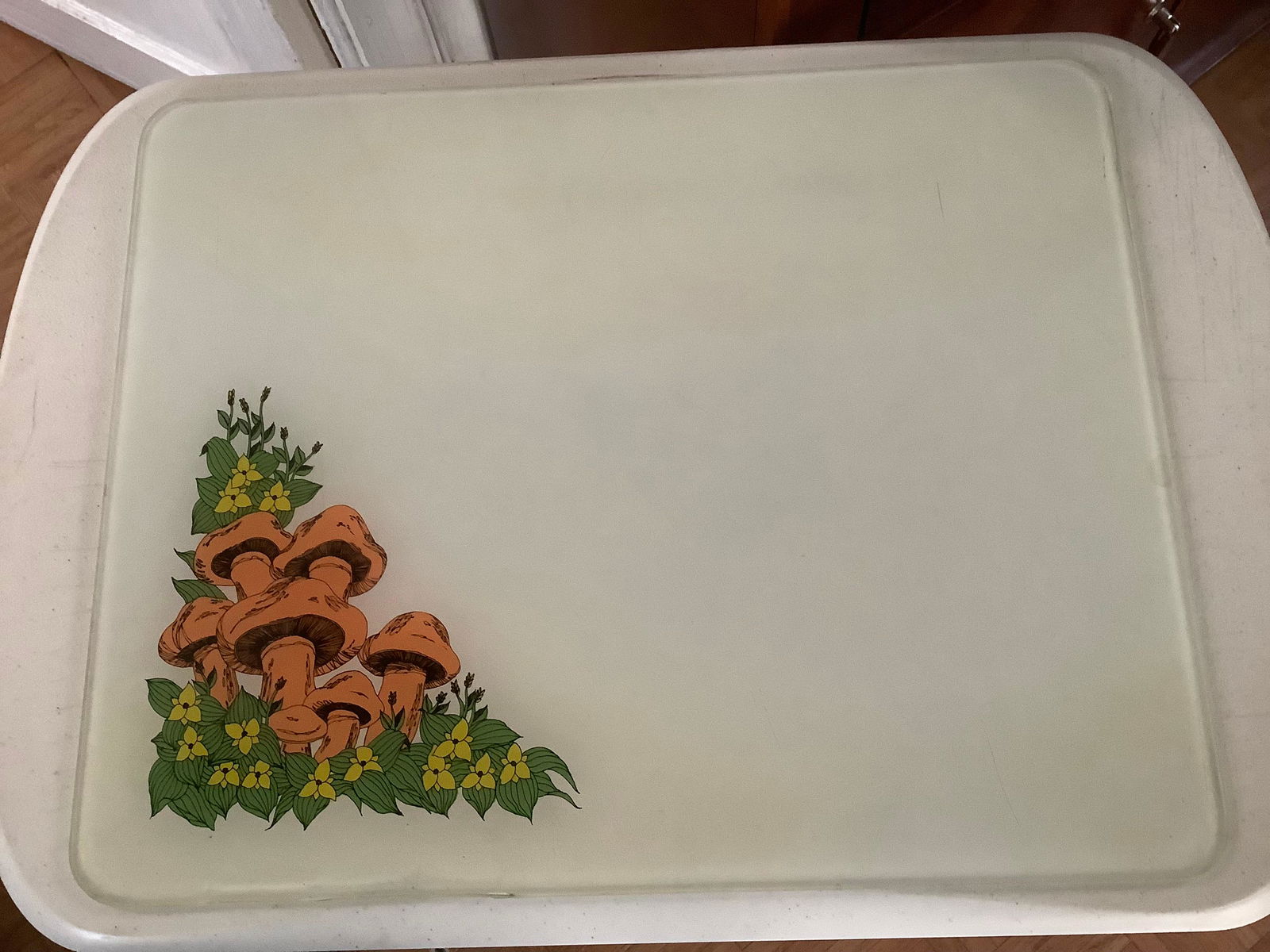 Vintage Mushroom Glass Cutting Board 16x20 (1 of 1)