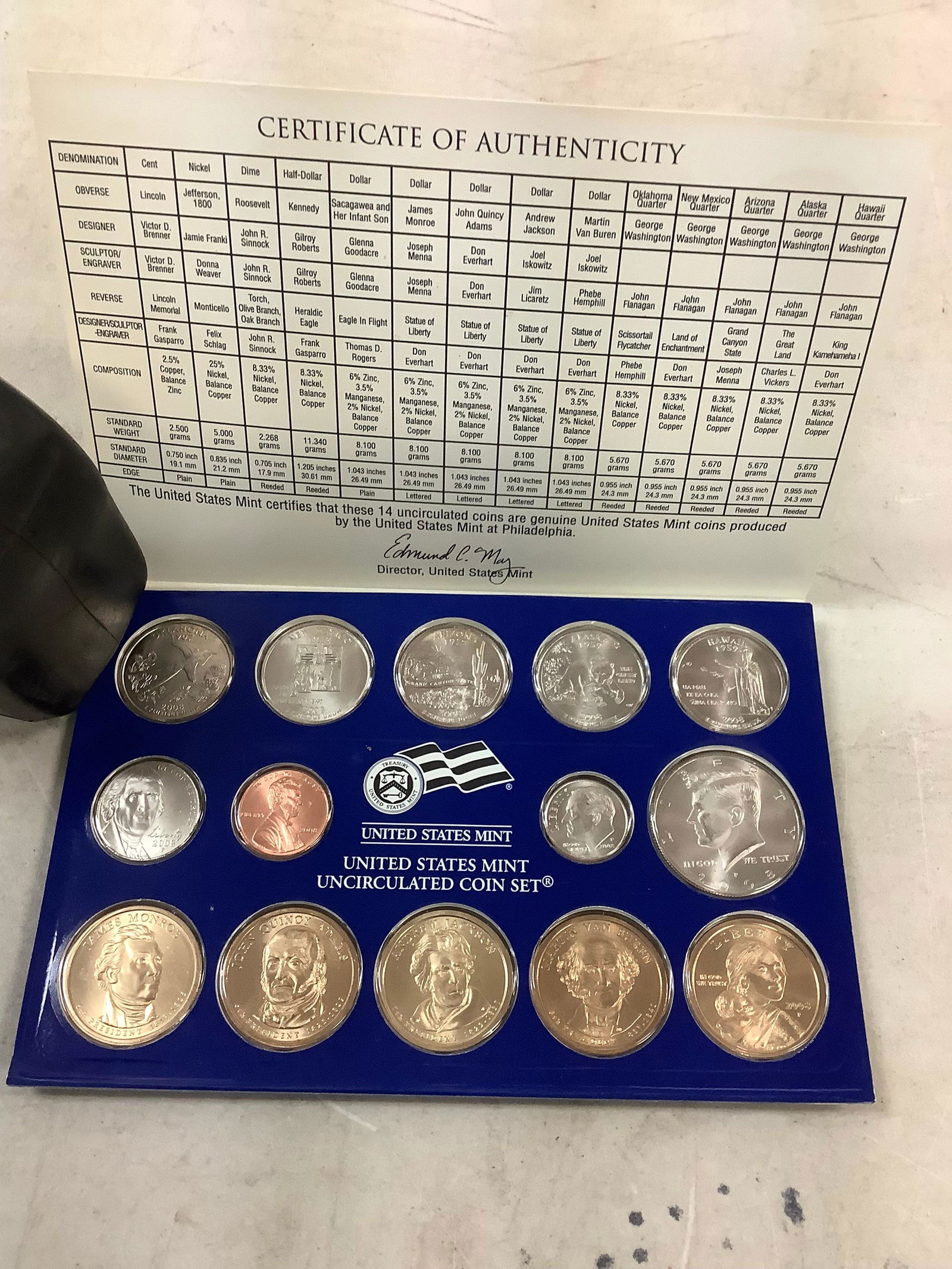 2008 PHILADELPHIA US MINT UNCIRCULATED COIN SET (1 of 1)
