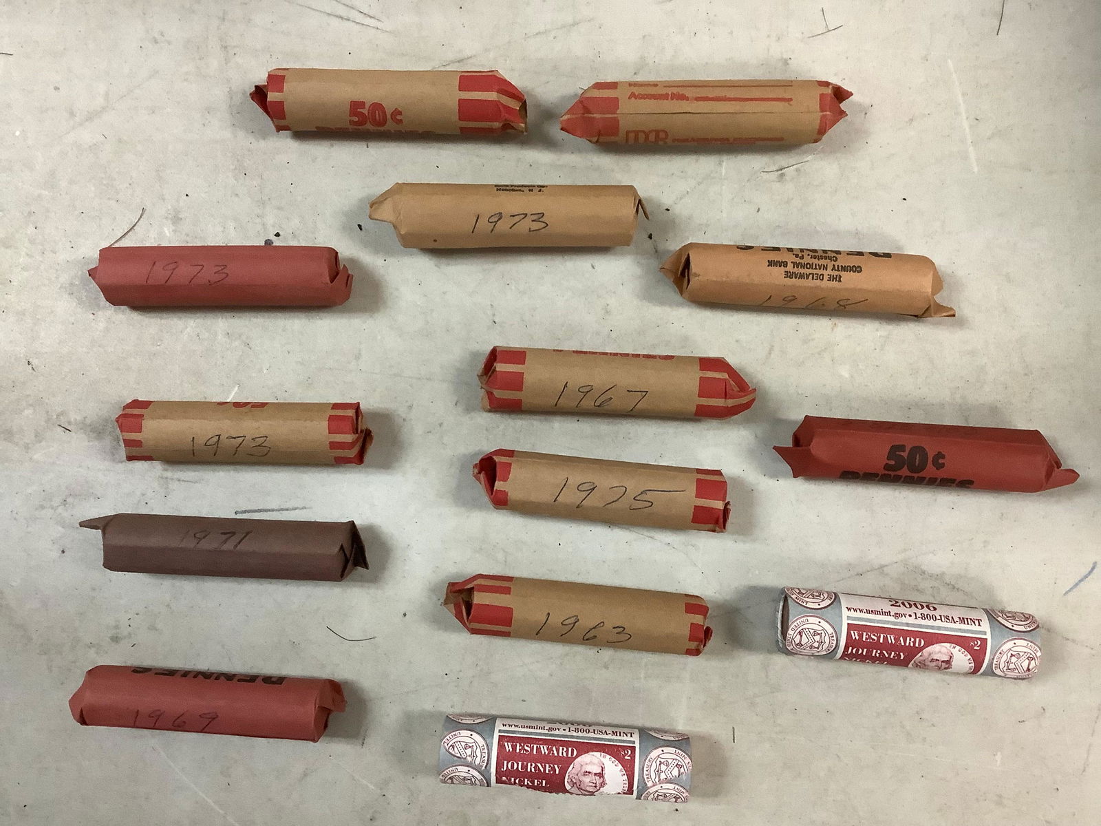 Vintage penny and nickle rolls (1 of 1)