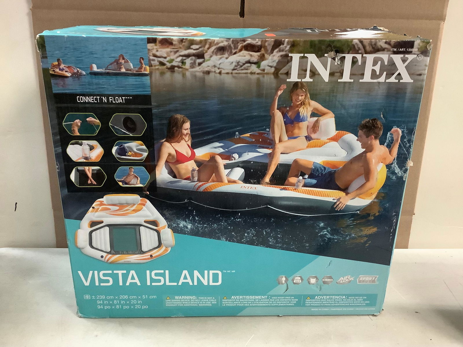 New Intex Vista Island Water Float 94x81x20 (1 of 1)
